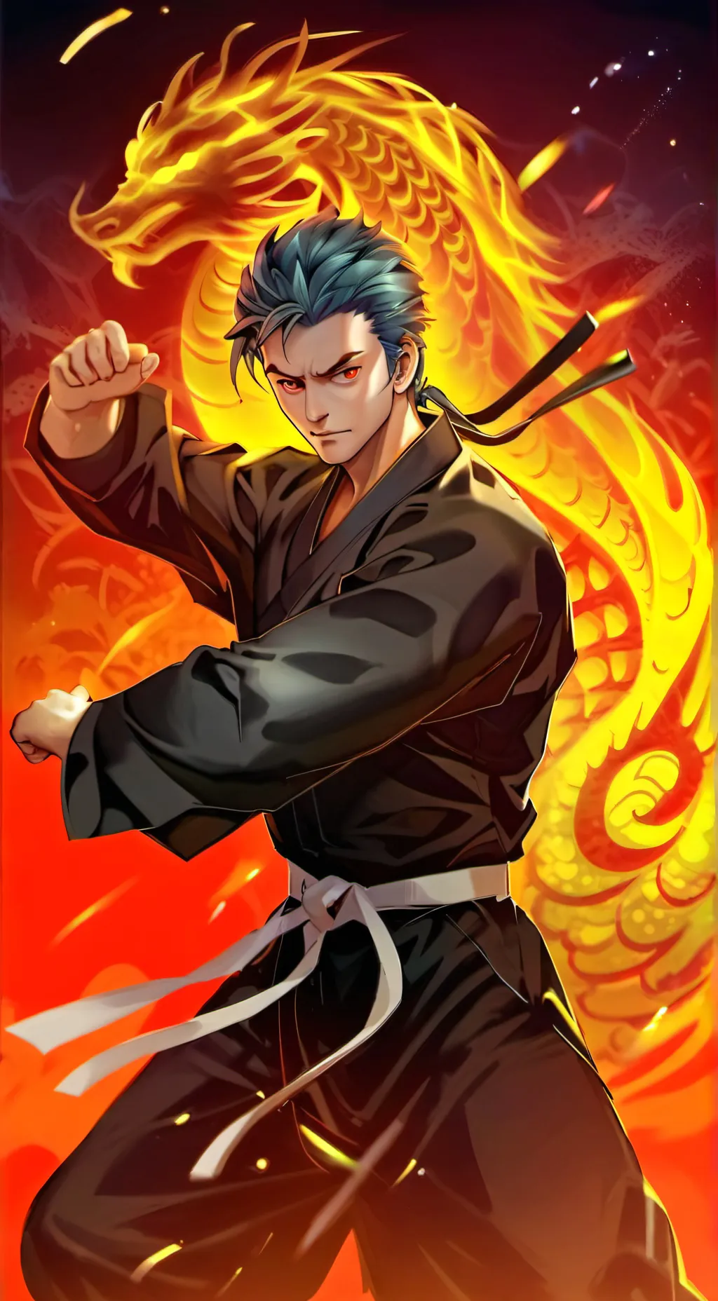 ai character: Bruce Lee background