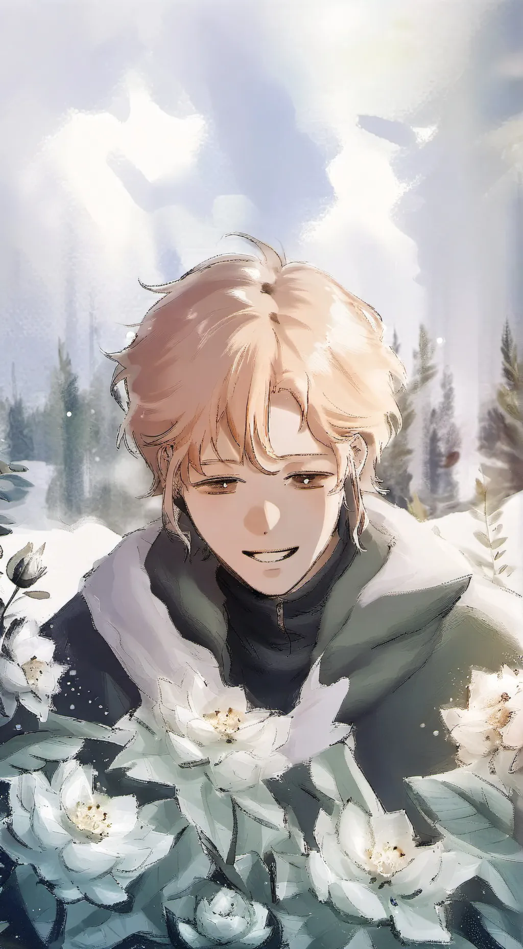 ai character: Andrew .ೃ࿐ background