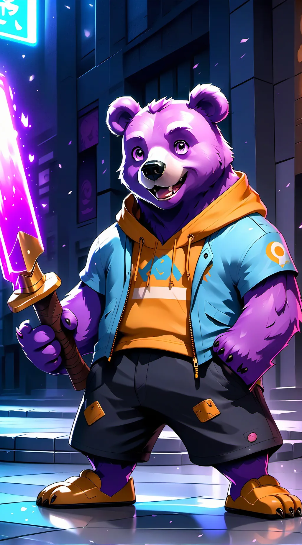 ai character: 🌑Ube🌑 background