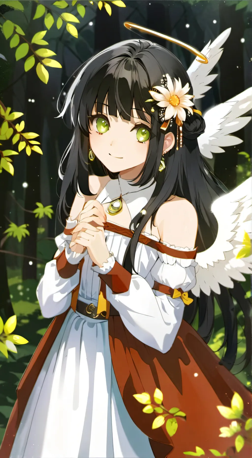 ai character: Angel girl background