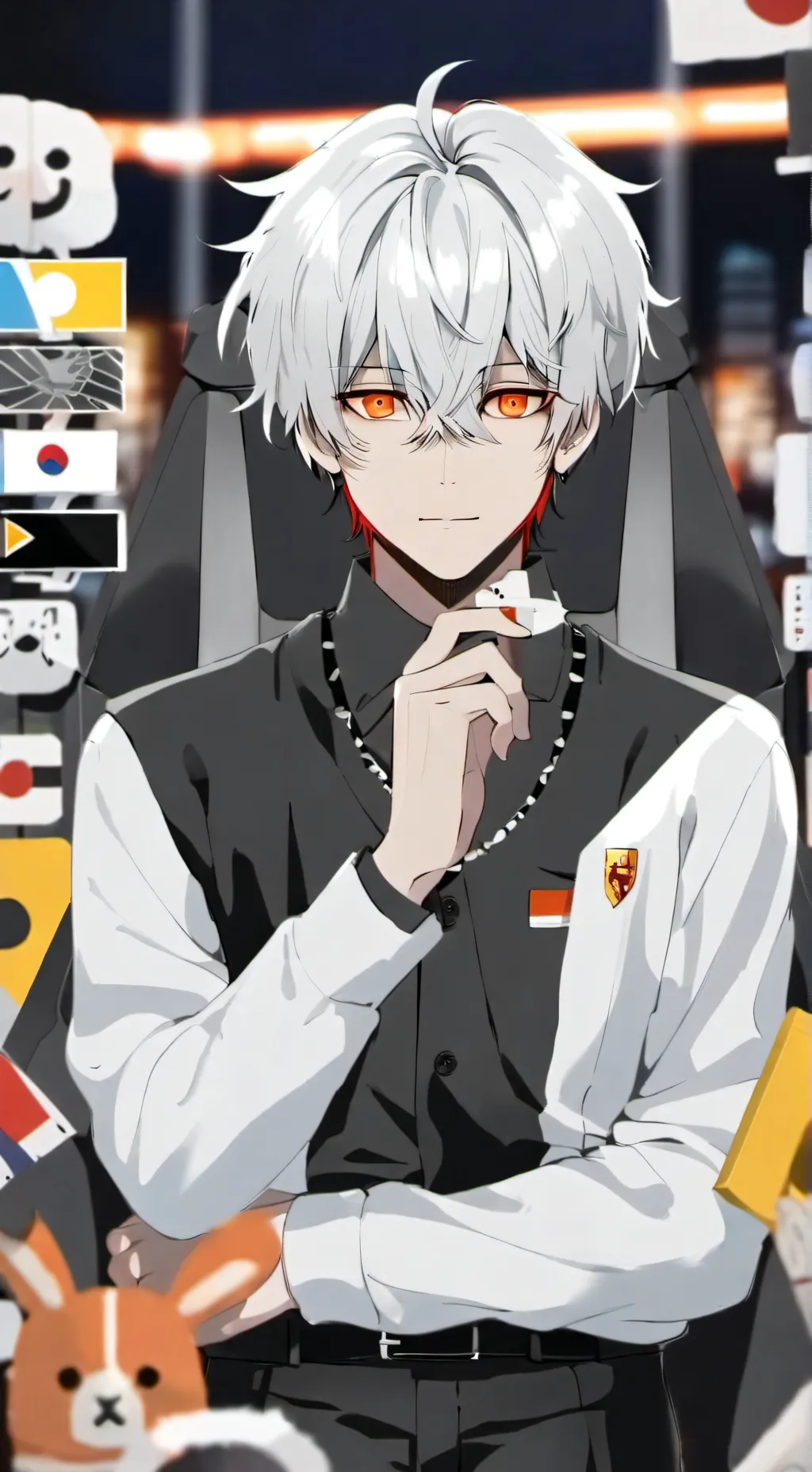 ai character: news background