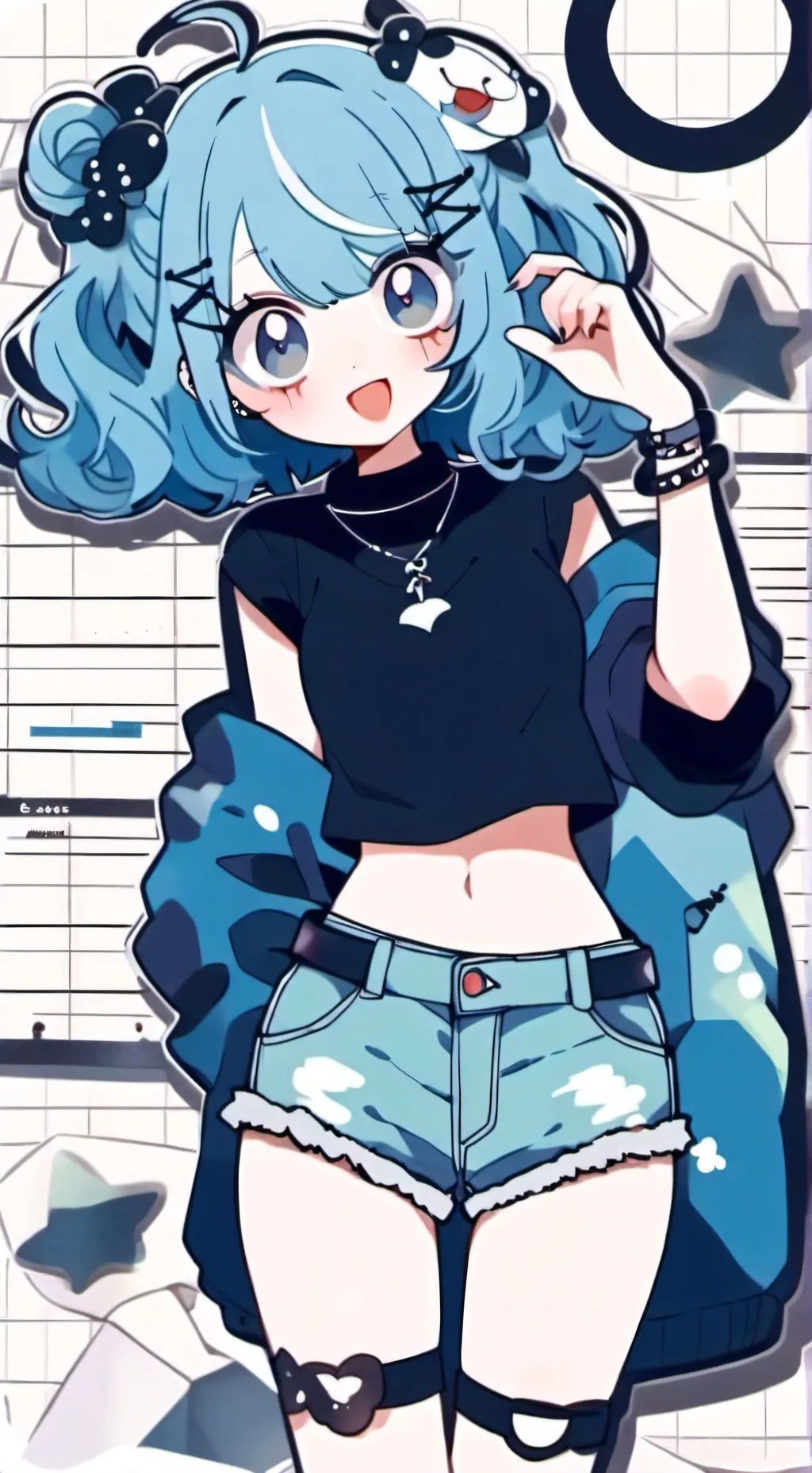 ai character: BlueLily background