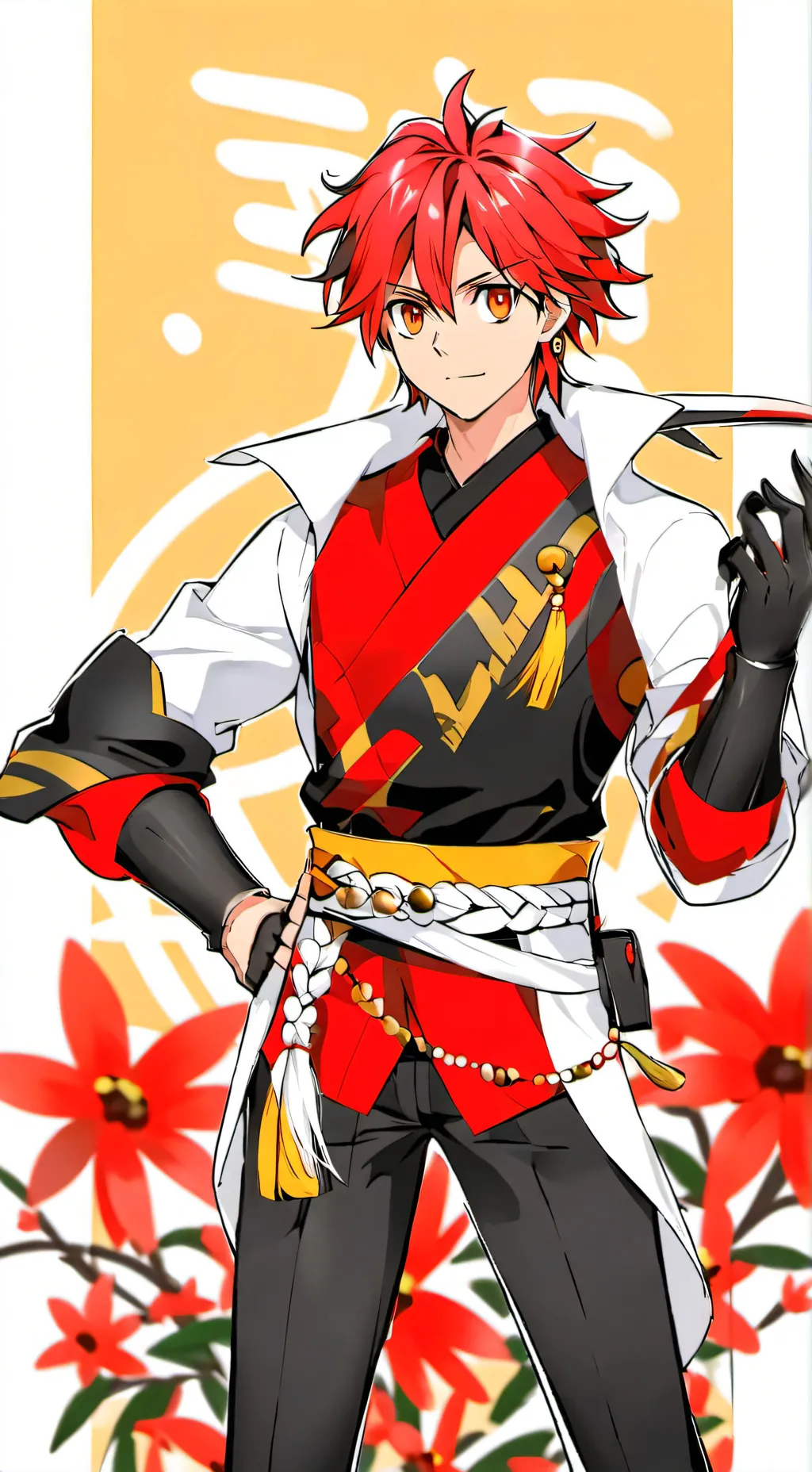 ai character: Red background