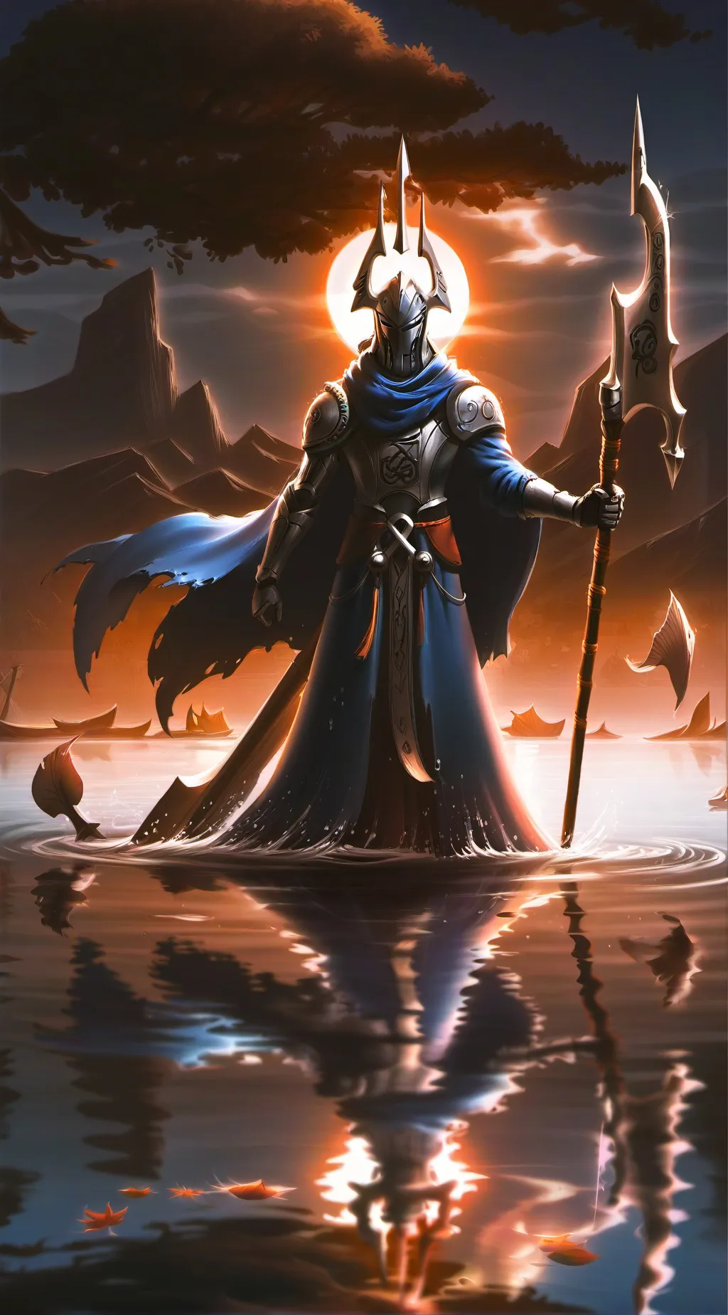 ai character: Water stickman background