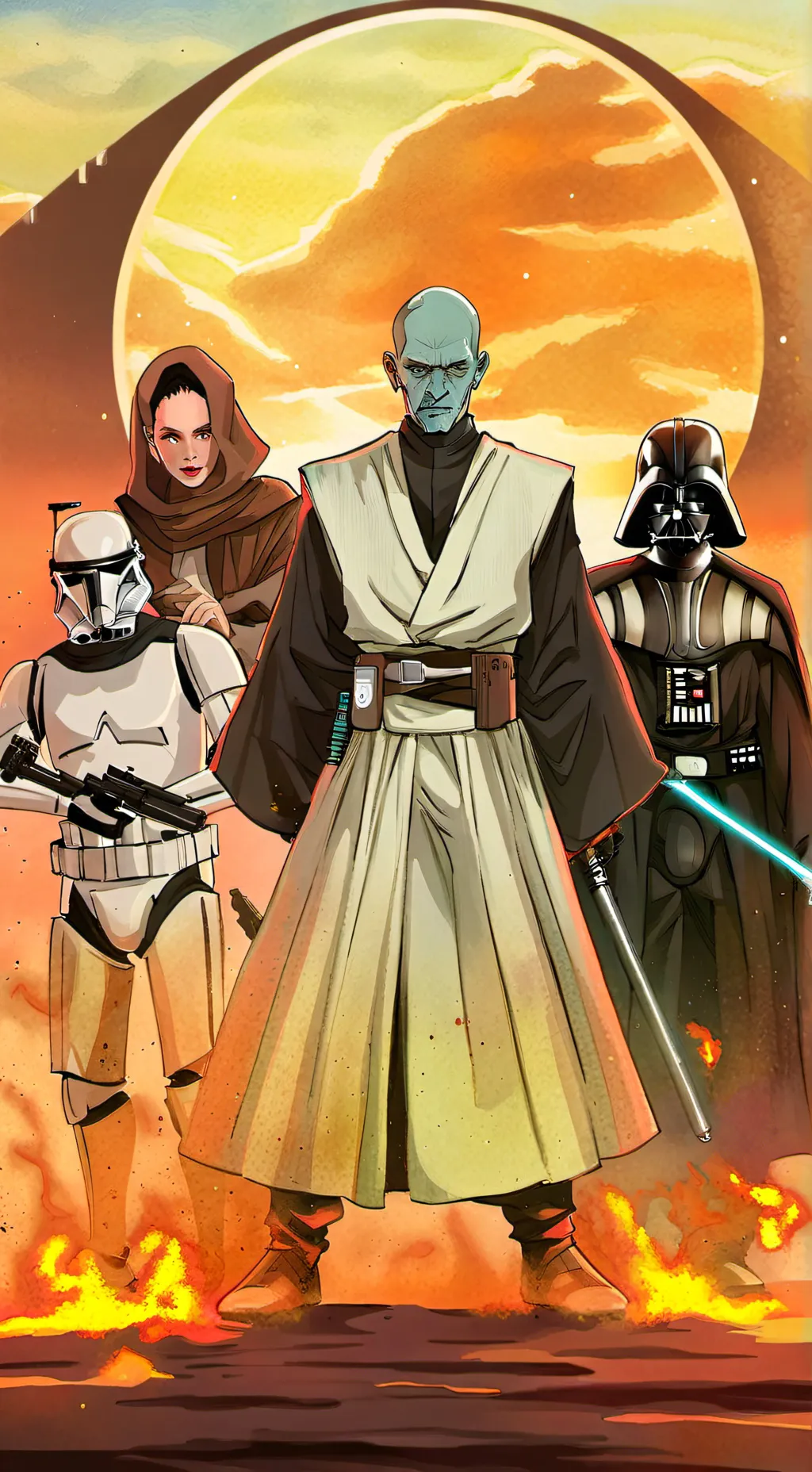 ai character: rots background