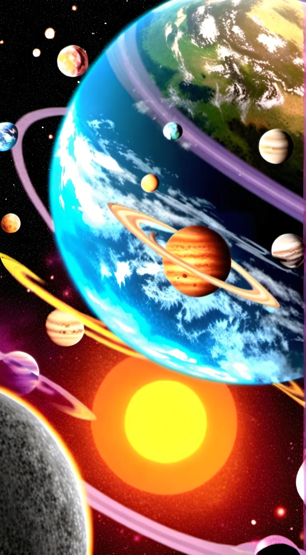 ai character: sun background