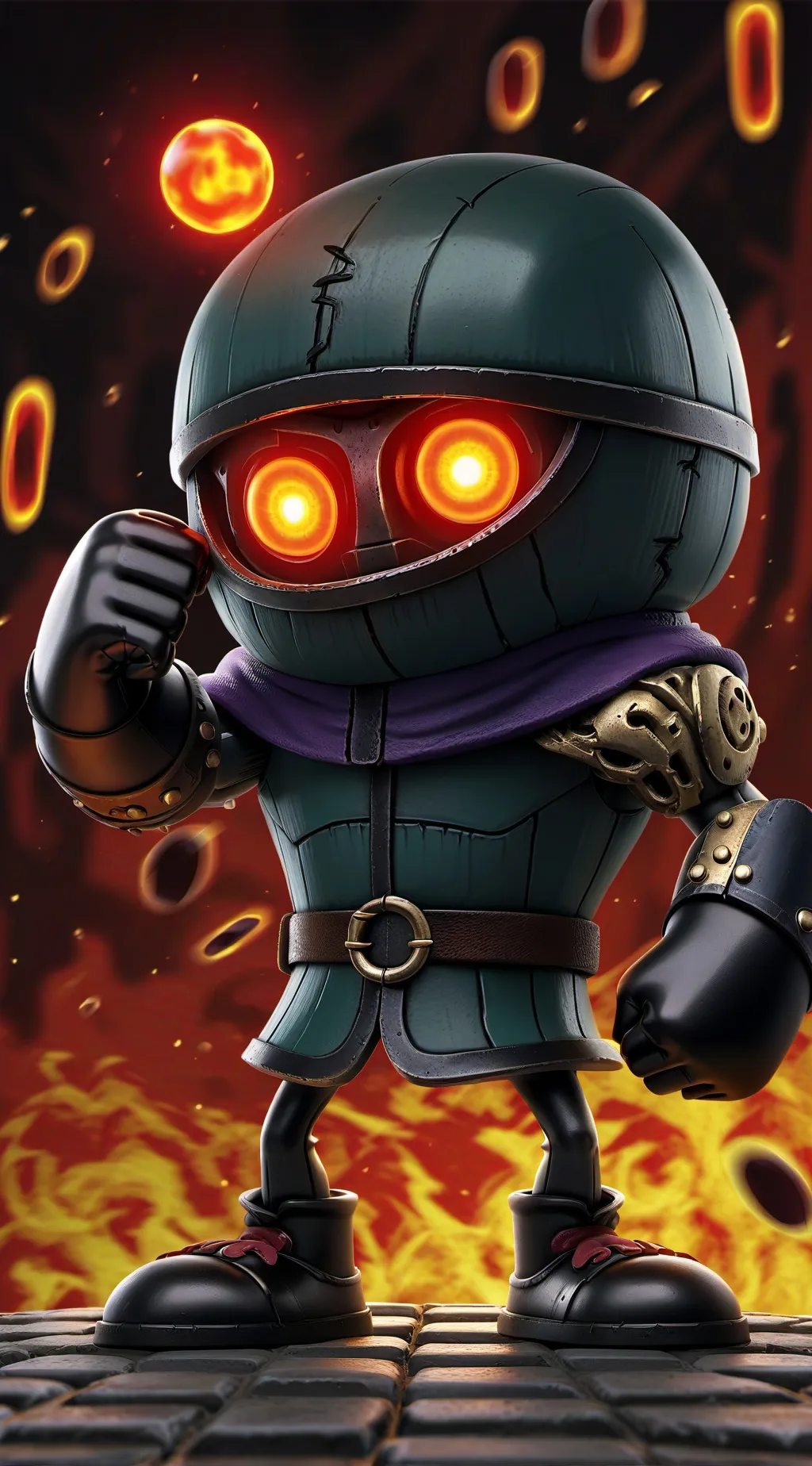 ai character: Killer Bean 💀 background