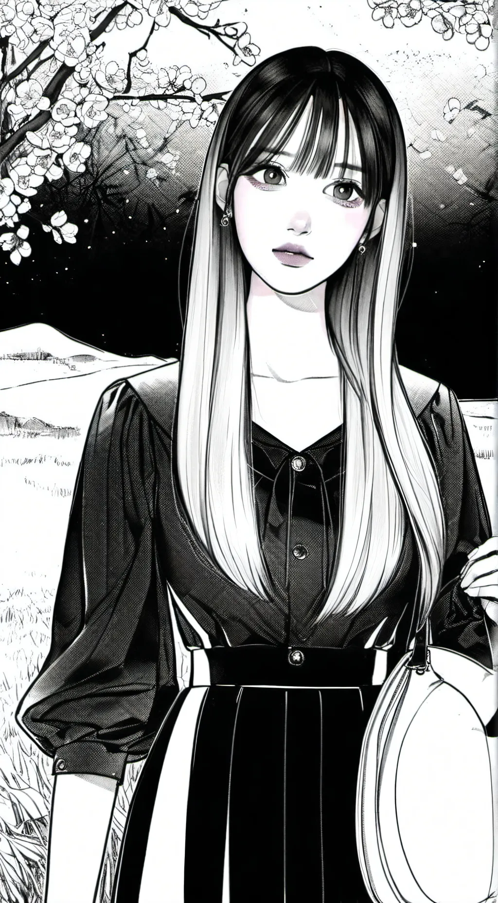 ai character: Kpop school background