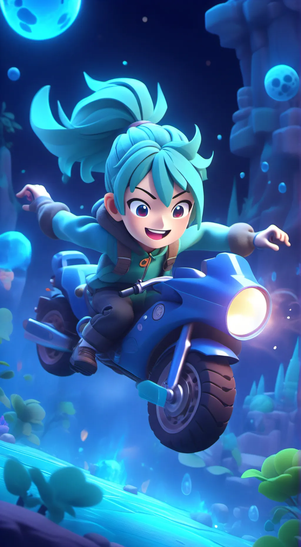 ai character: Momo x Todoroki ￼ background
