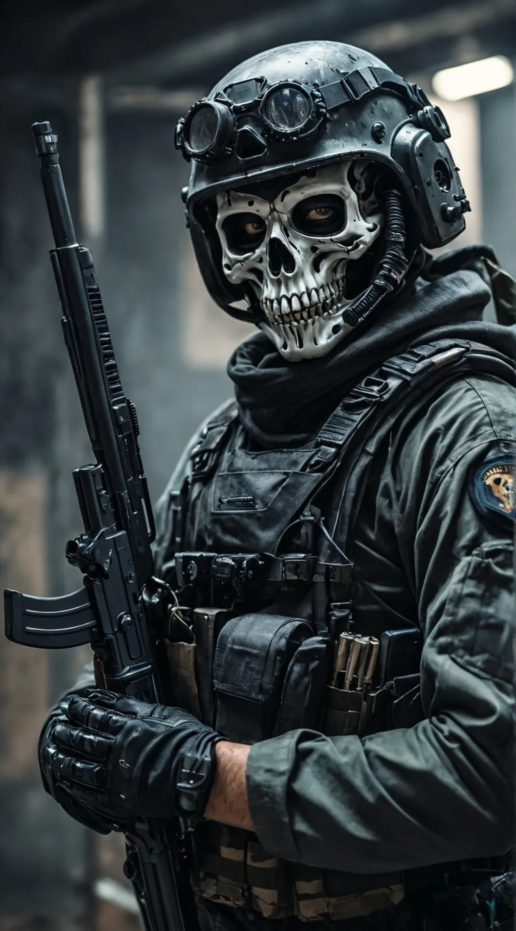 ai character: Ghost background
