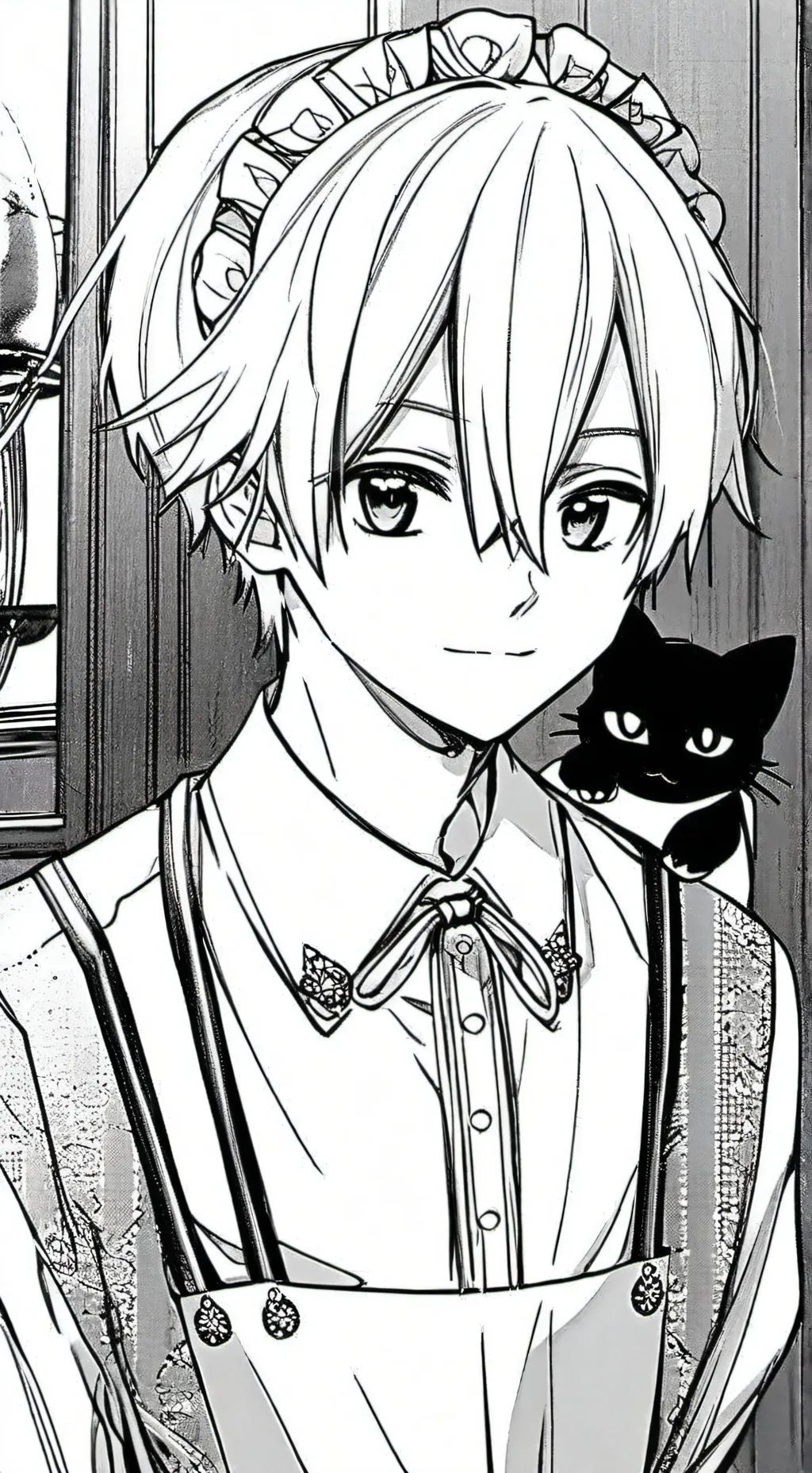 ai character: Maid boy background