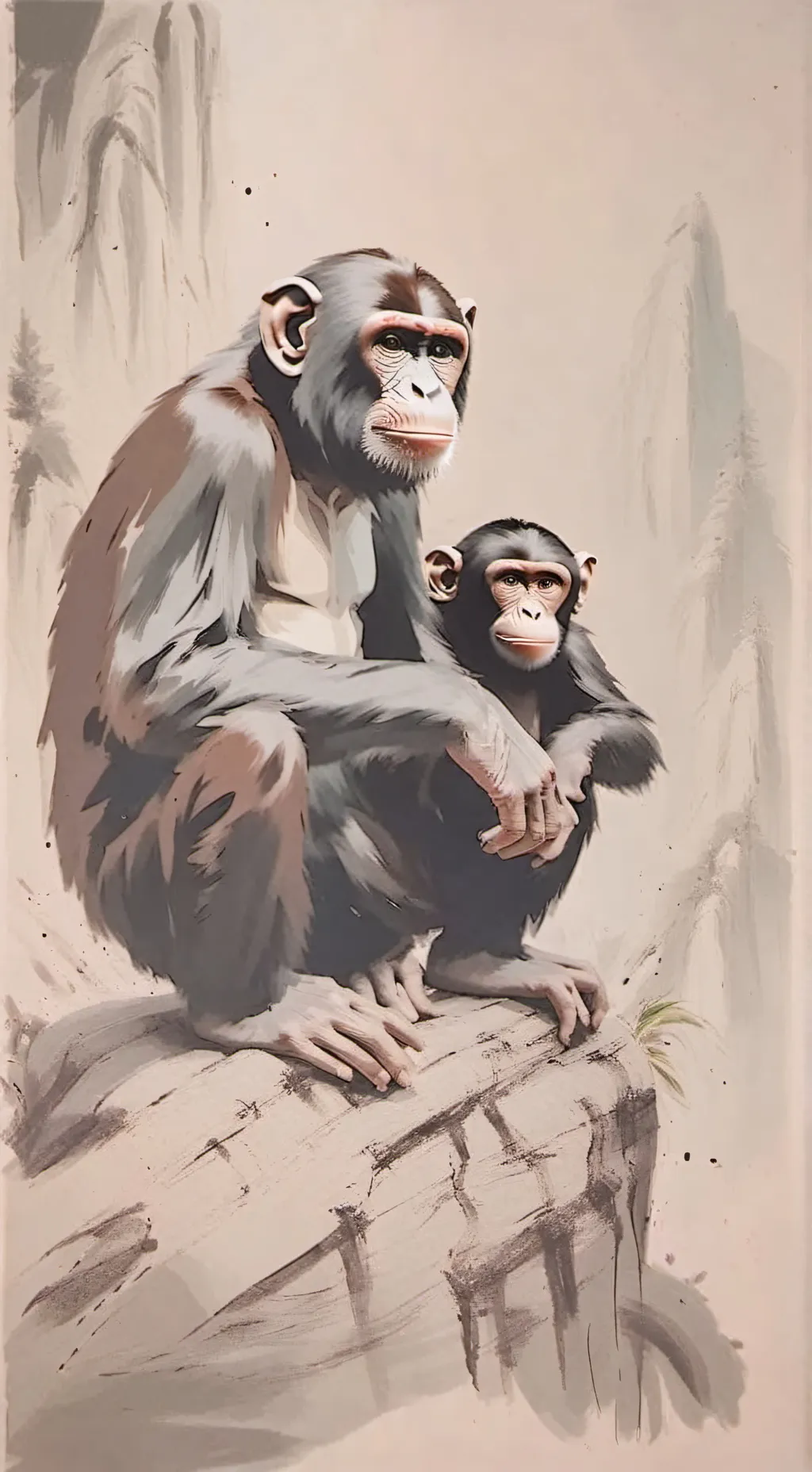 ai character: monke🐒🐒🐒🐒🐒 background