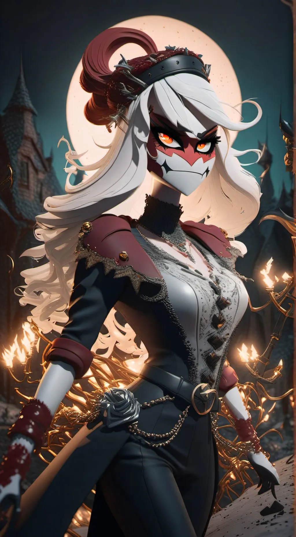 ai character: Carmilla Carmine  background