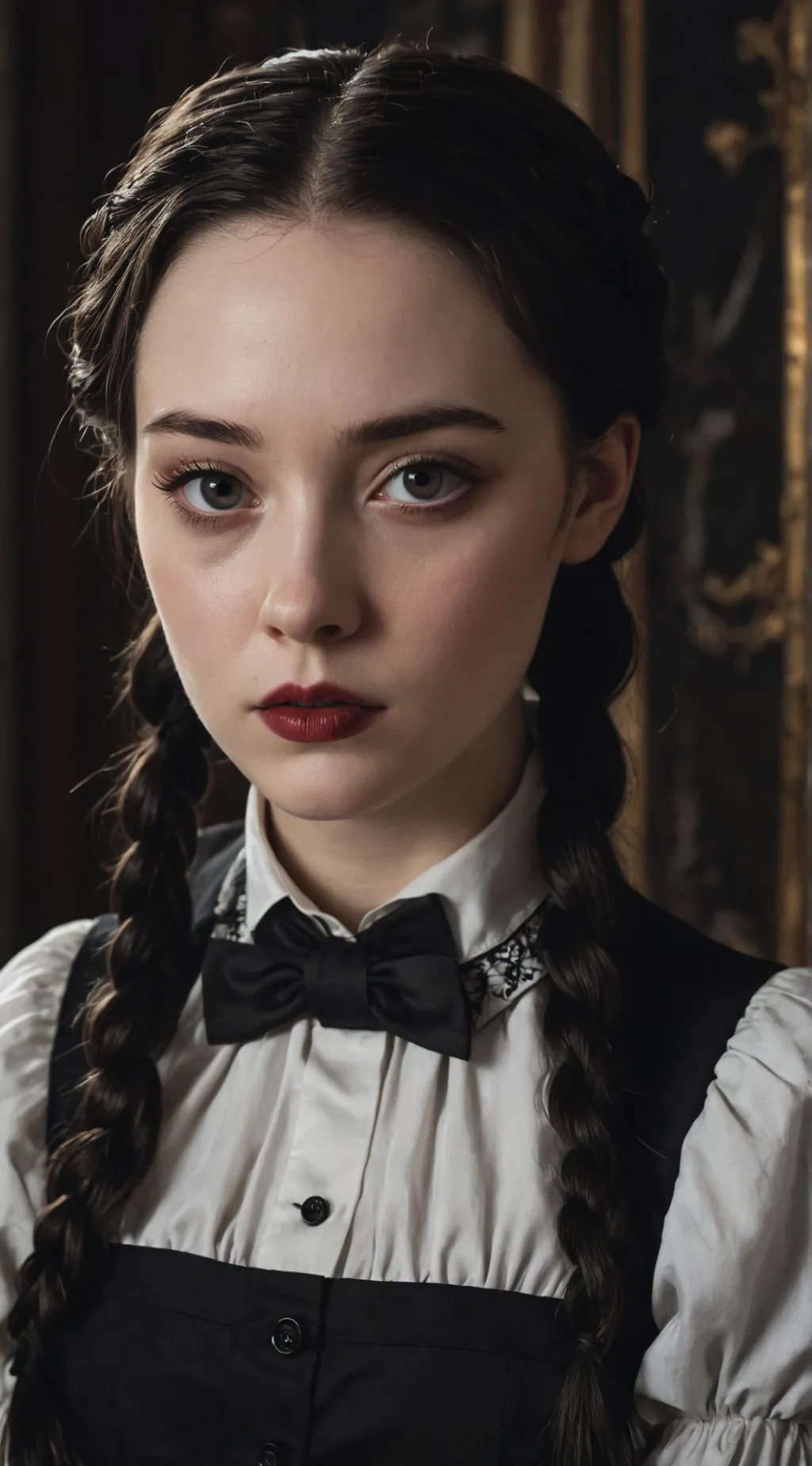 ai character: Wednesday Addams background