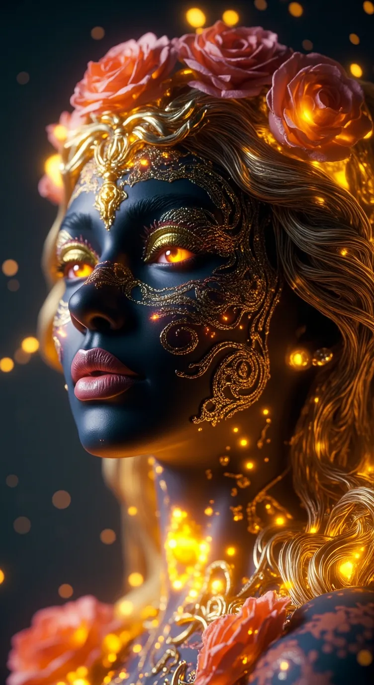 ai character: Amber background