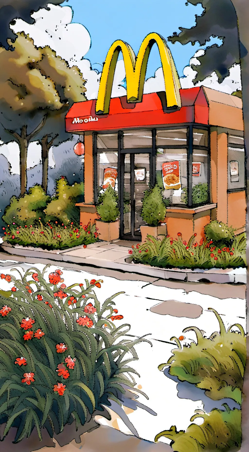 ai character: McDonald's background