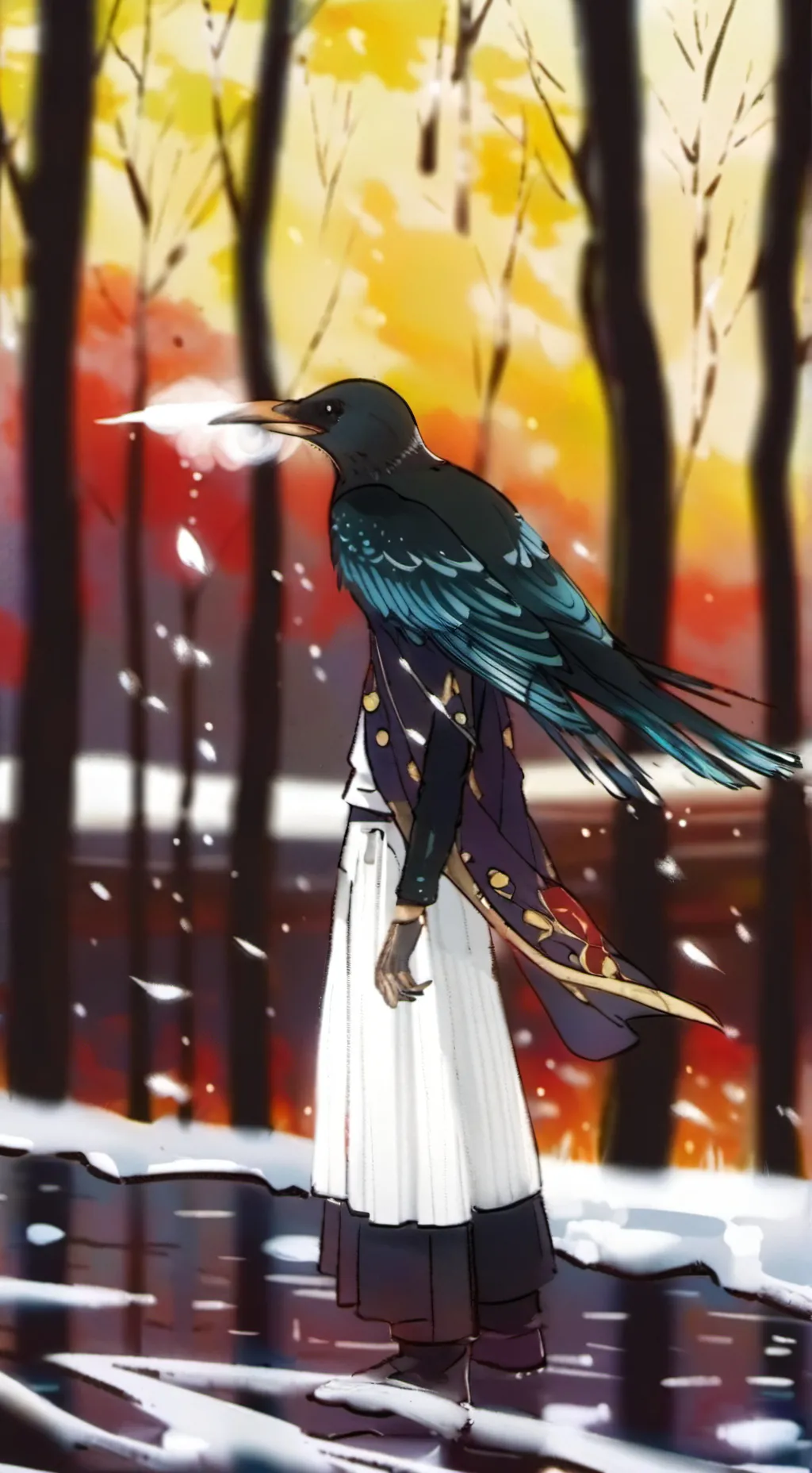 ai character: crow background