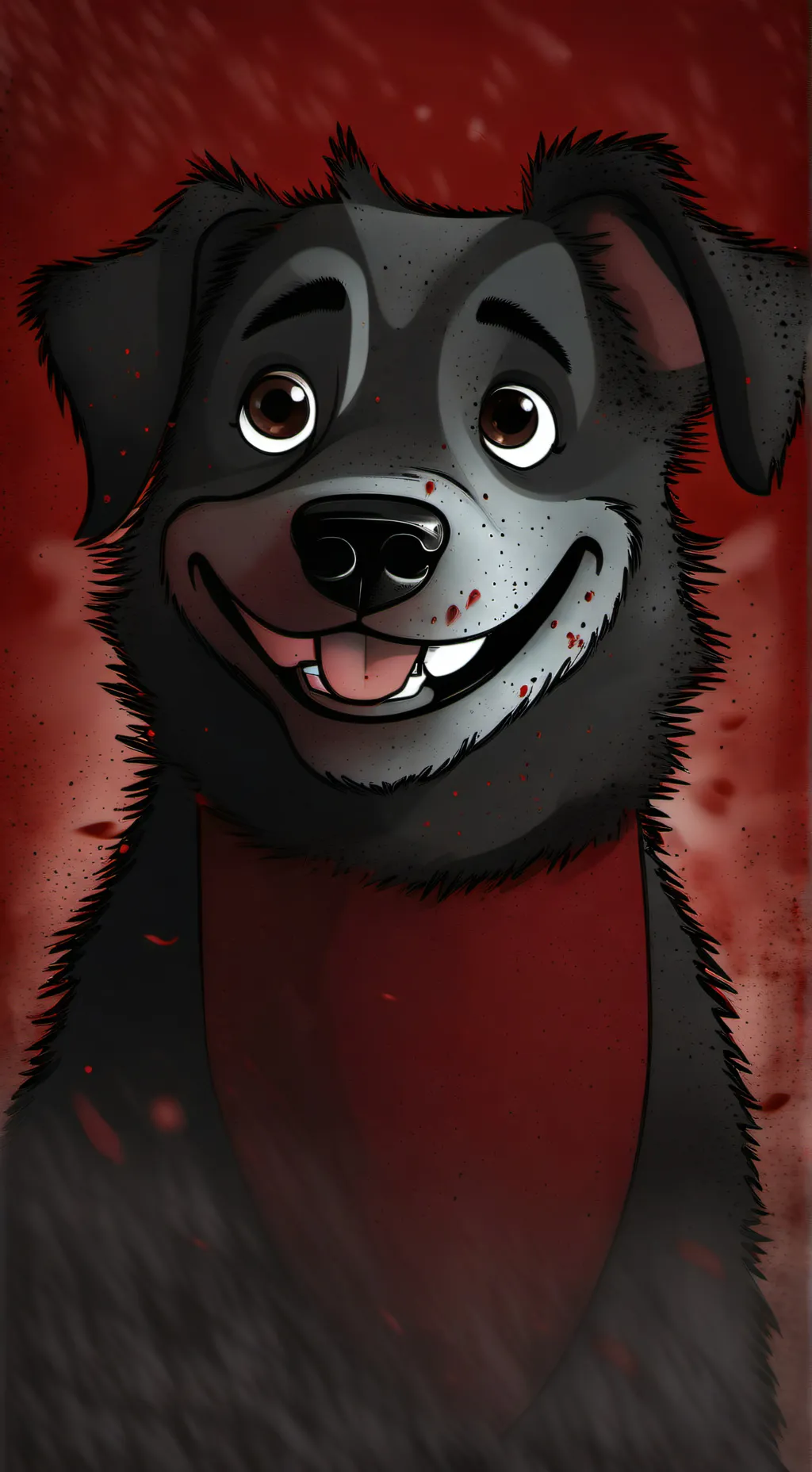 ai character: cartoon dog  background