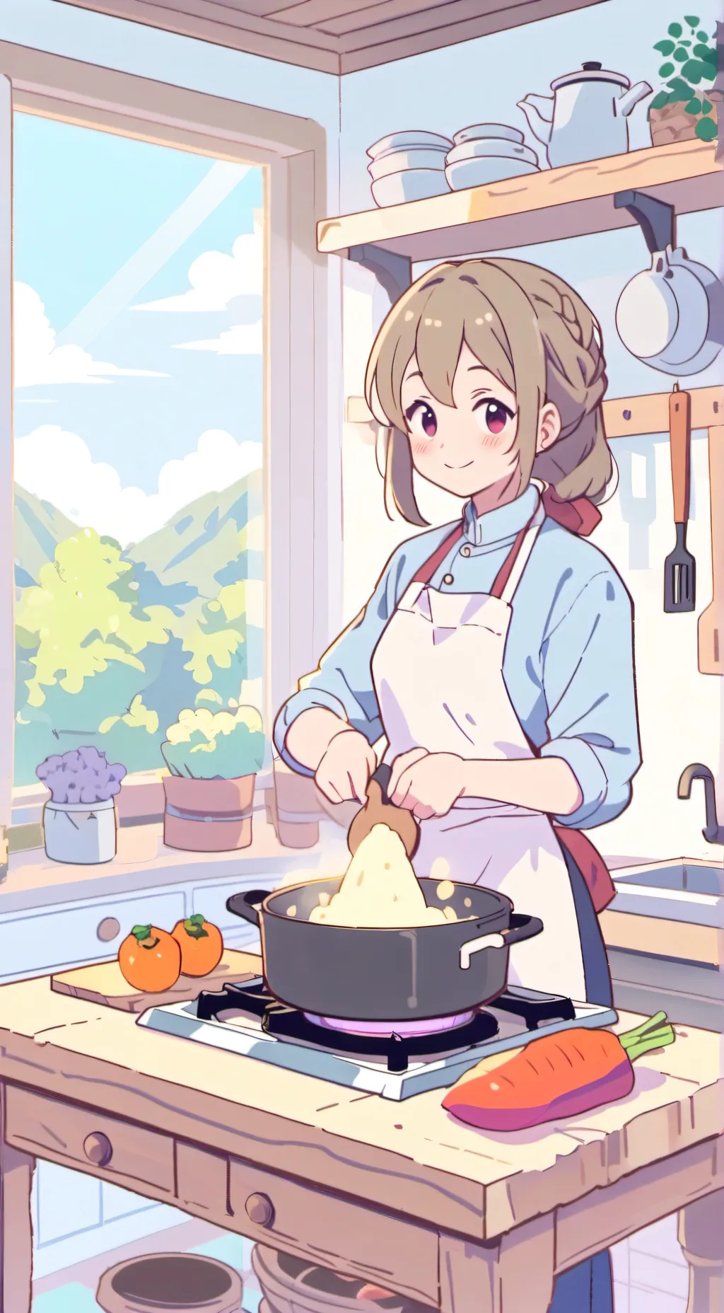 ai character: cute  background