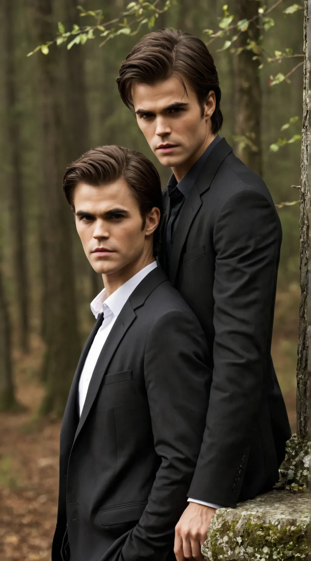 ai character: Stefan, Damon  background