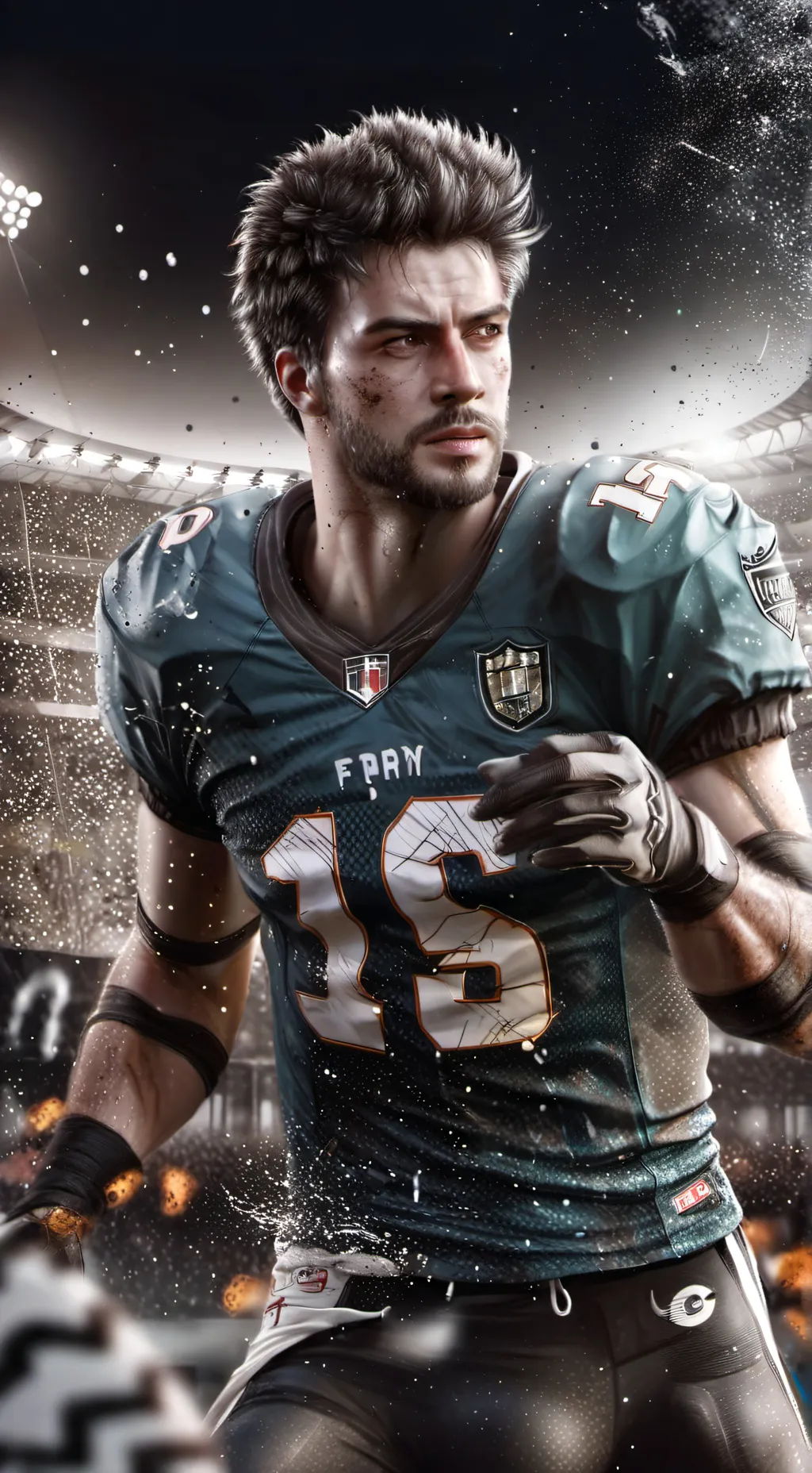 ai character: A_football background