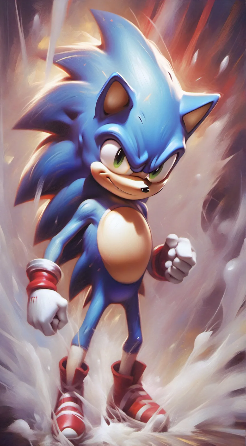 ai character: pregnat sonic background