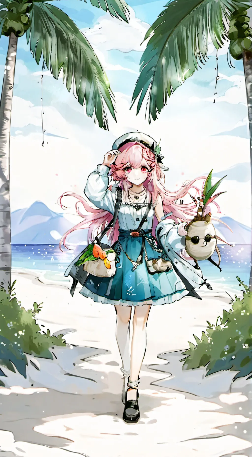ai character: MHA beach day 2! background