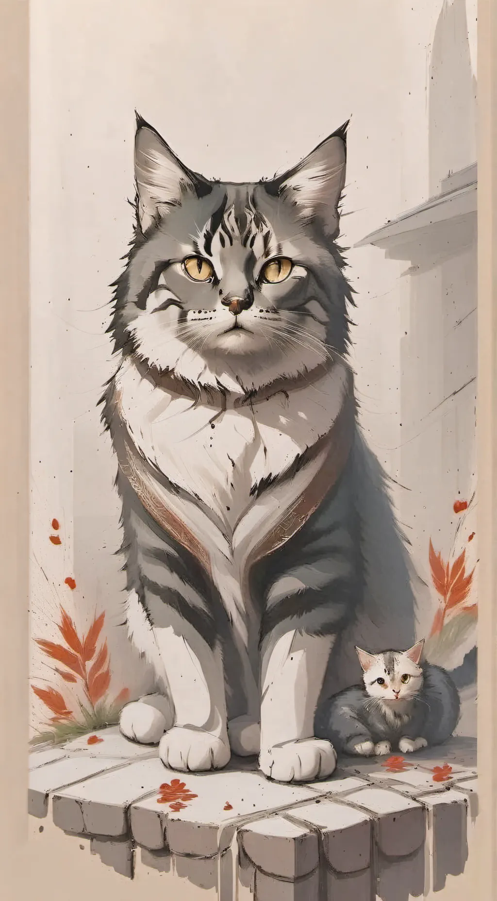 ai character: Cat background