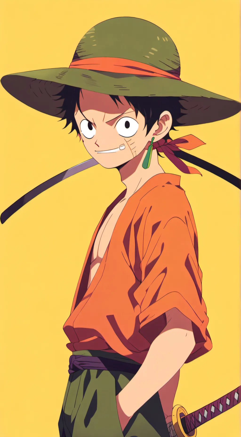 ai character: monkey D Luffy  background