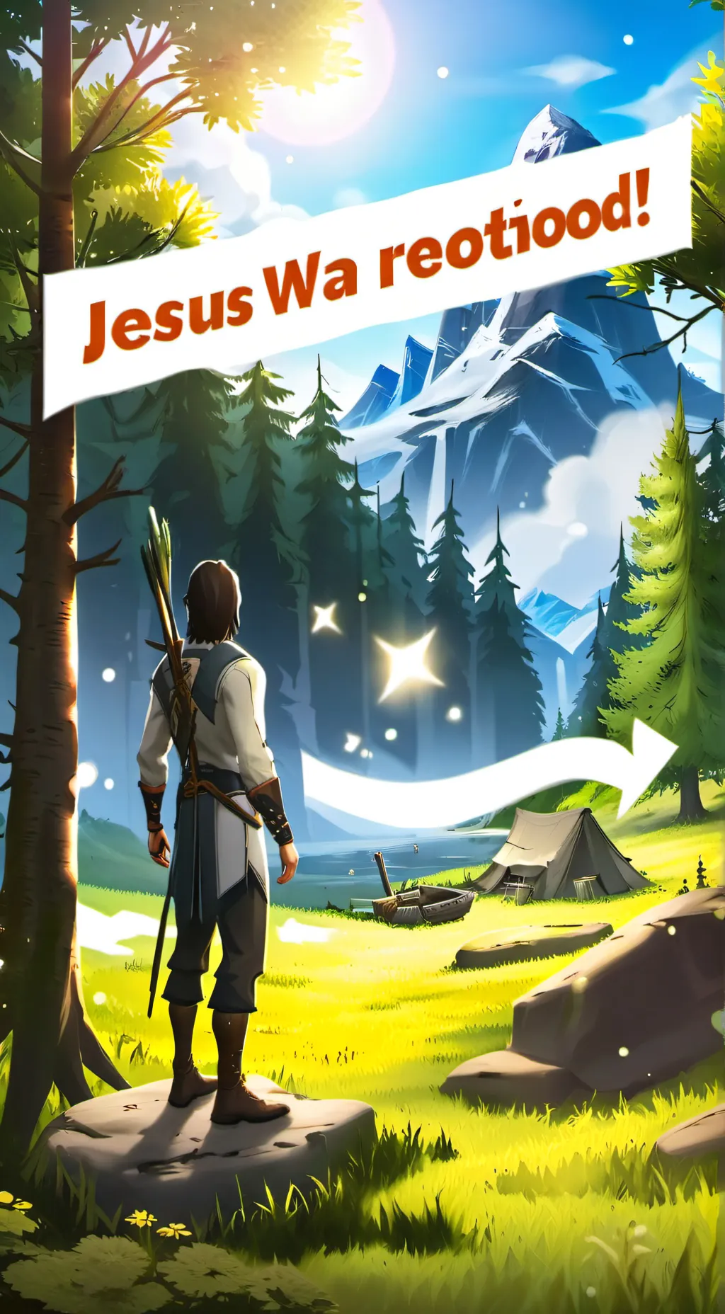 ai character: Rebooted Jesus  background