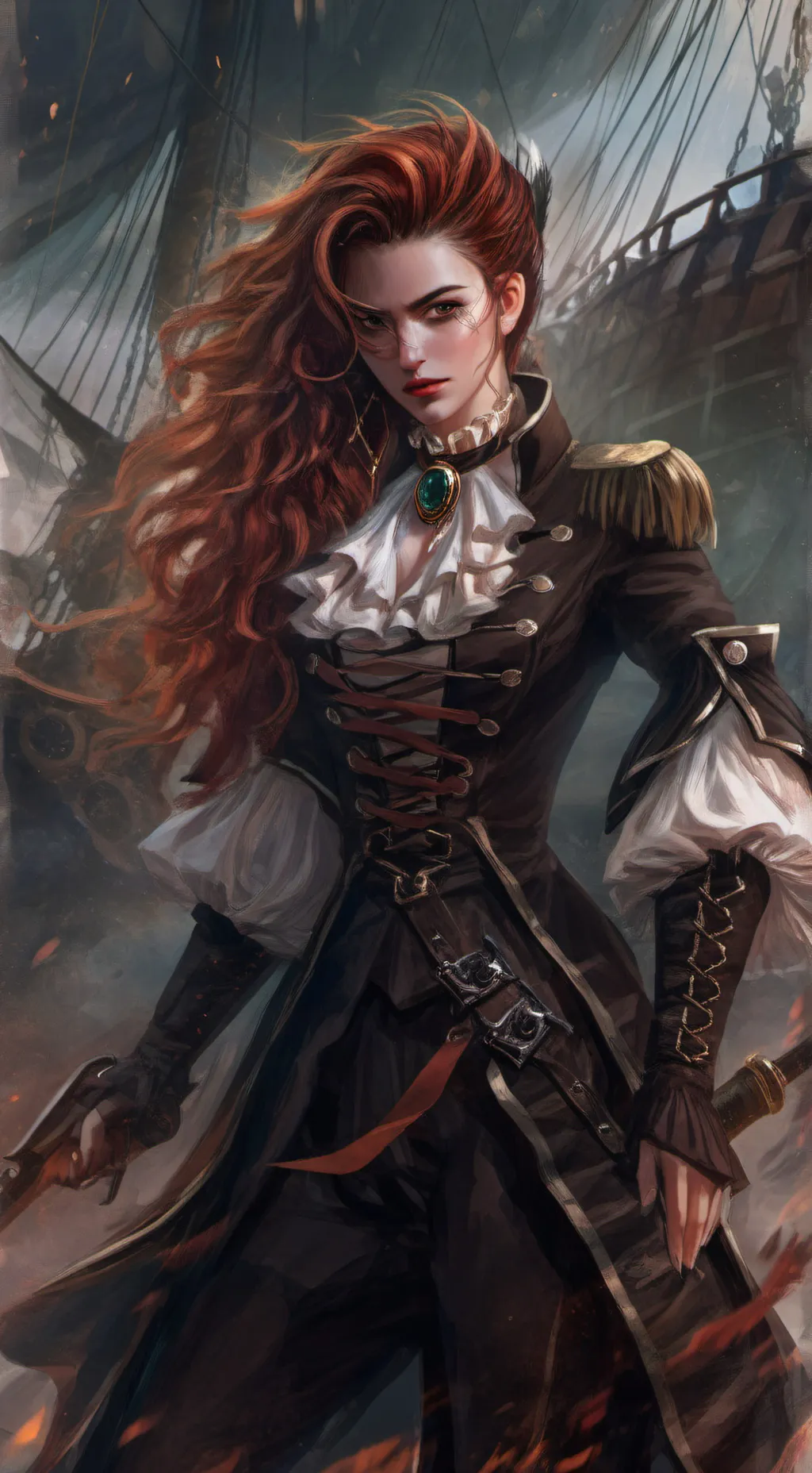 ai character: Captain Charlie  background