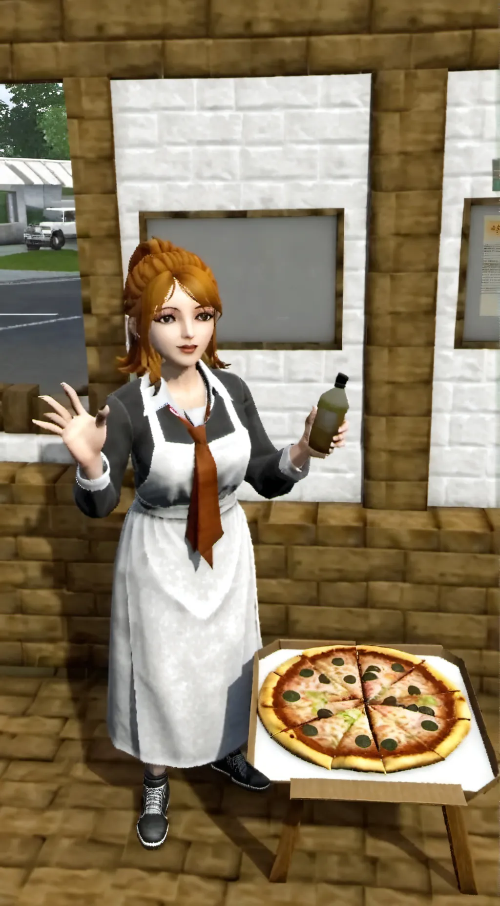 ai character: Pizza delivery! background