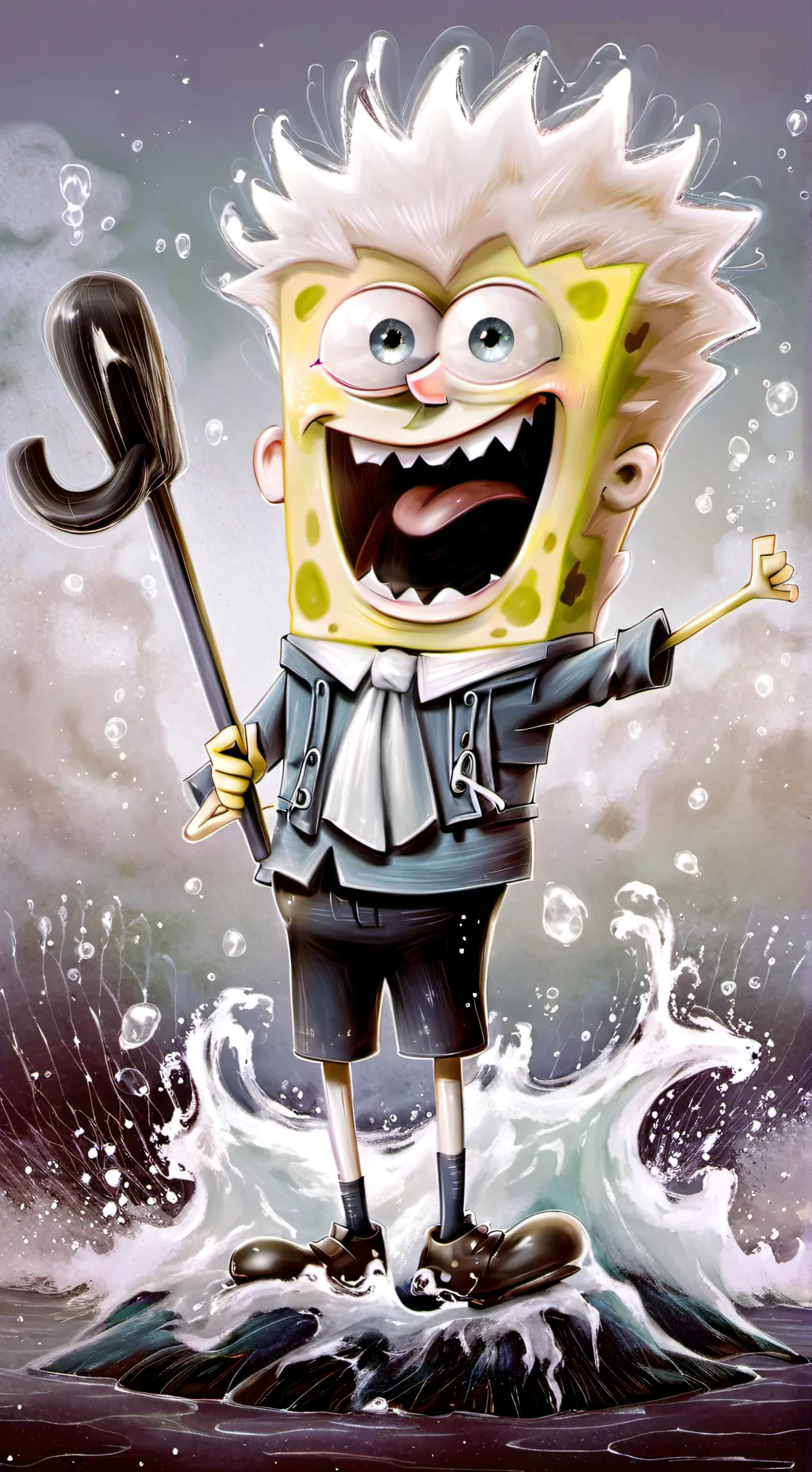 ai character: Spongebob background