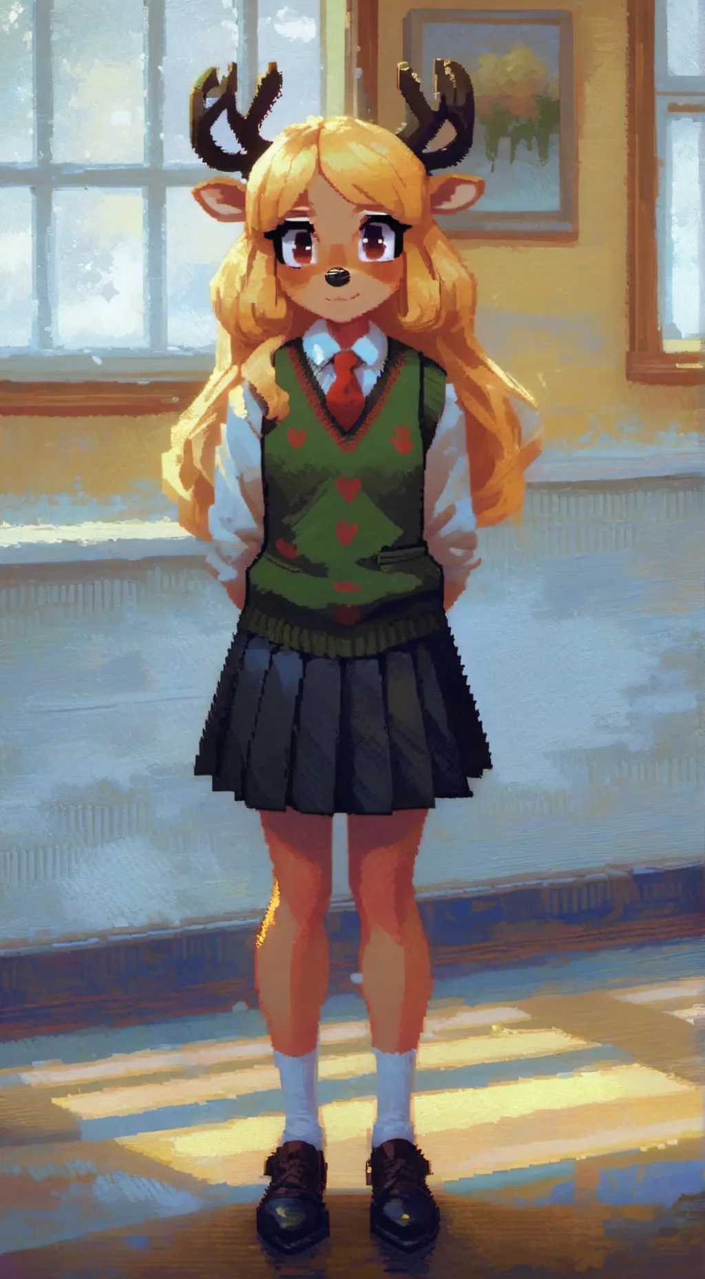 ai character: Noelle Holiday background