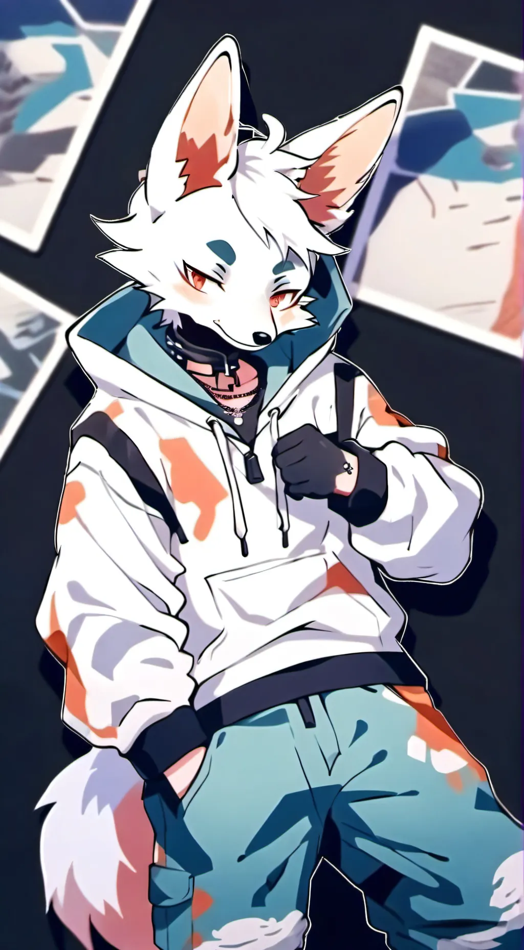 ai character: Fur background