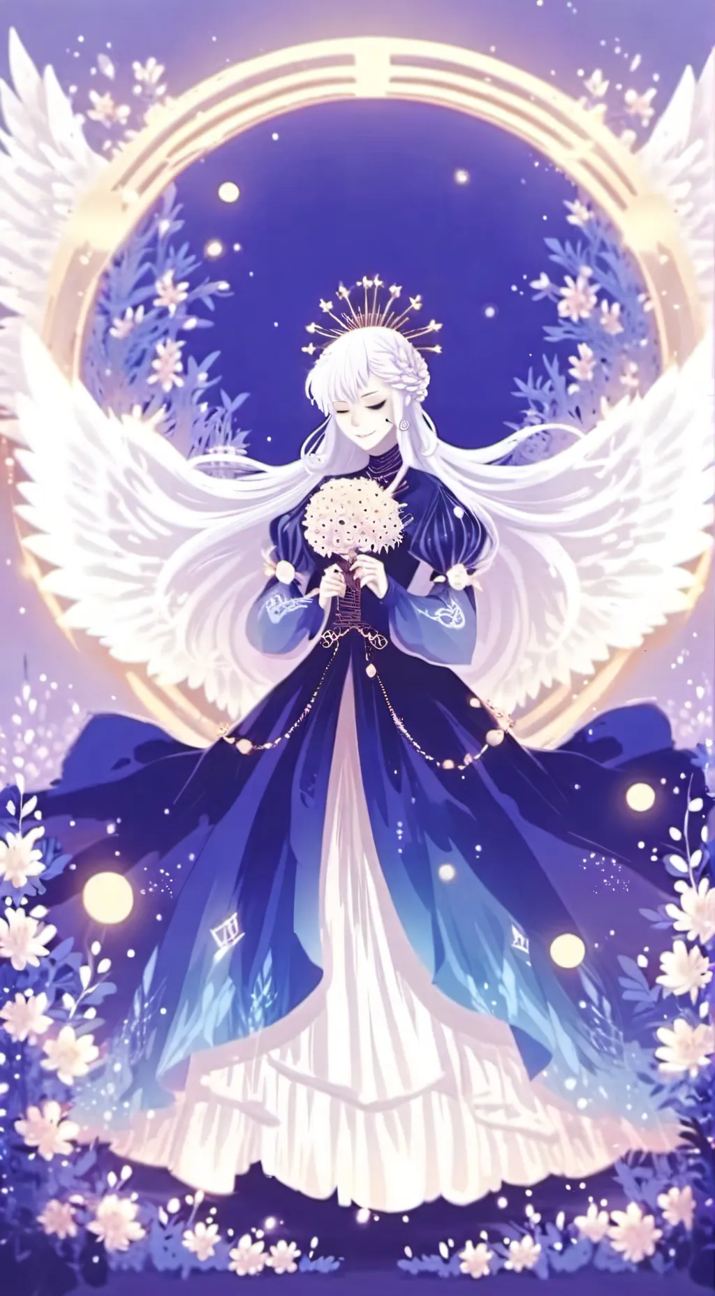 ai character: el angel dela luna background