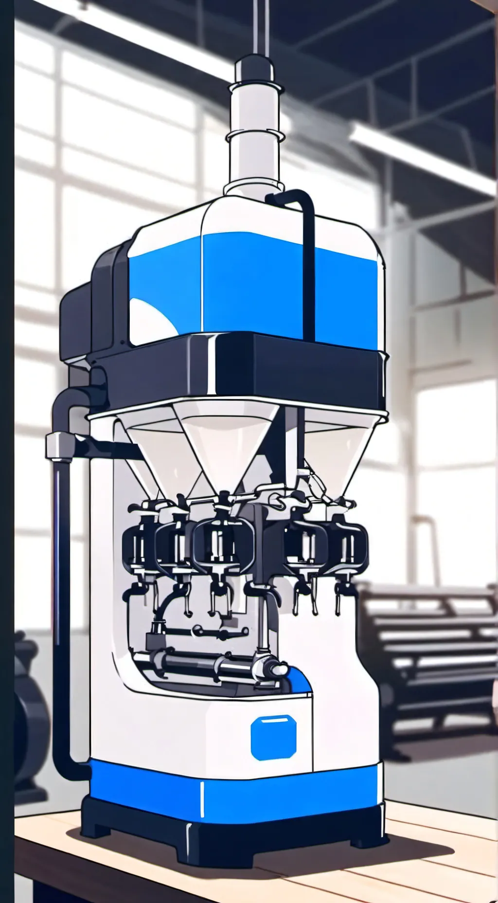 ai character: milker machine background