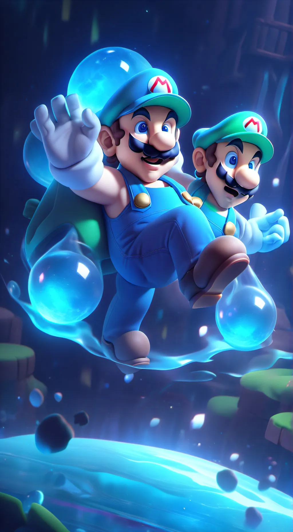 ai character: mario Bros  background