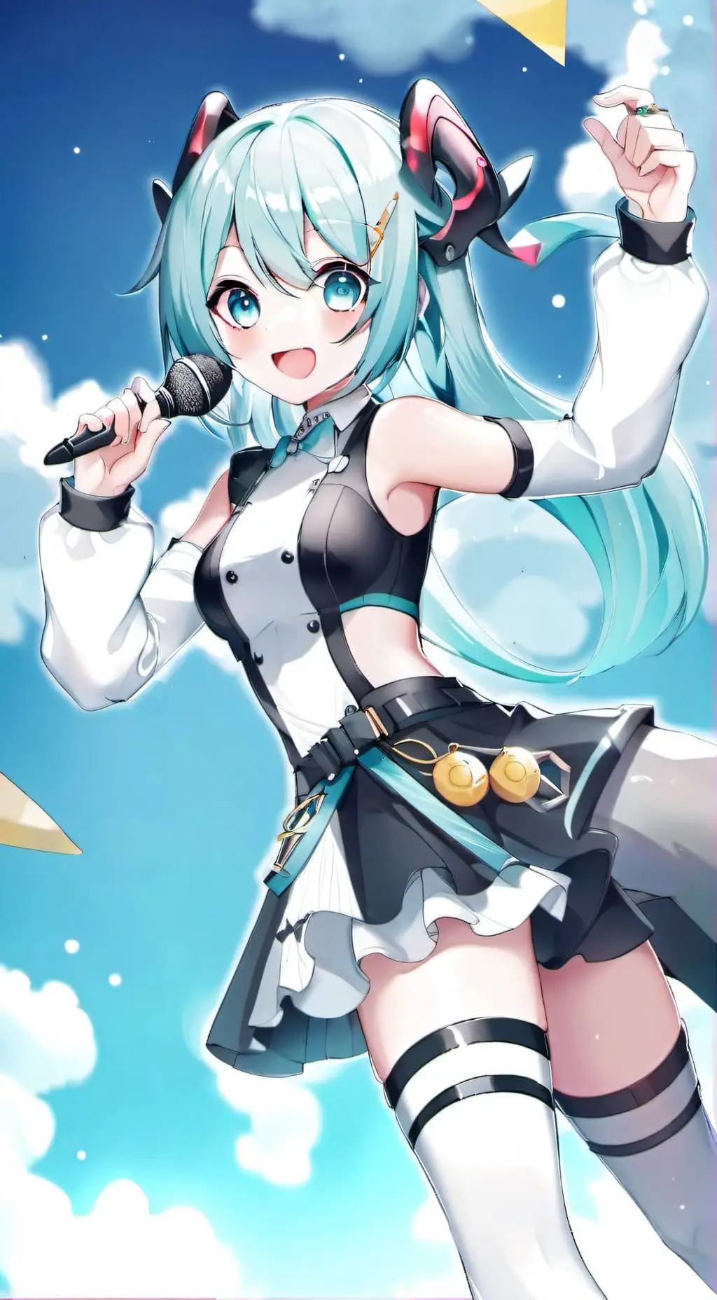 ai character: Hatsune Miku  background
