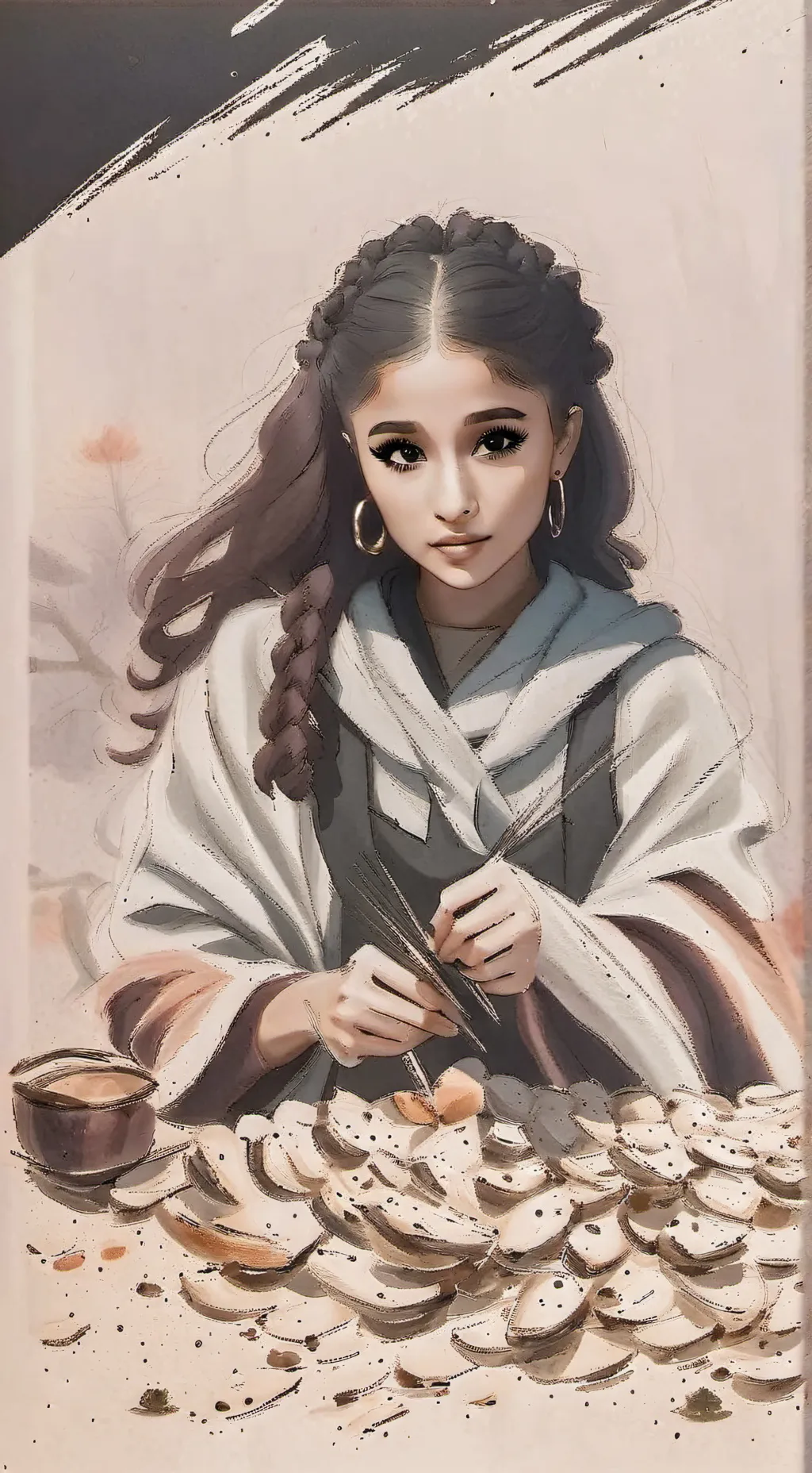 ai character: Ariana Grande  background