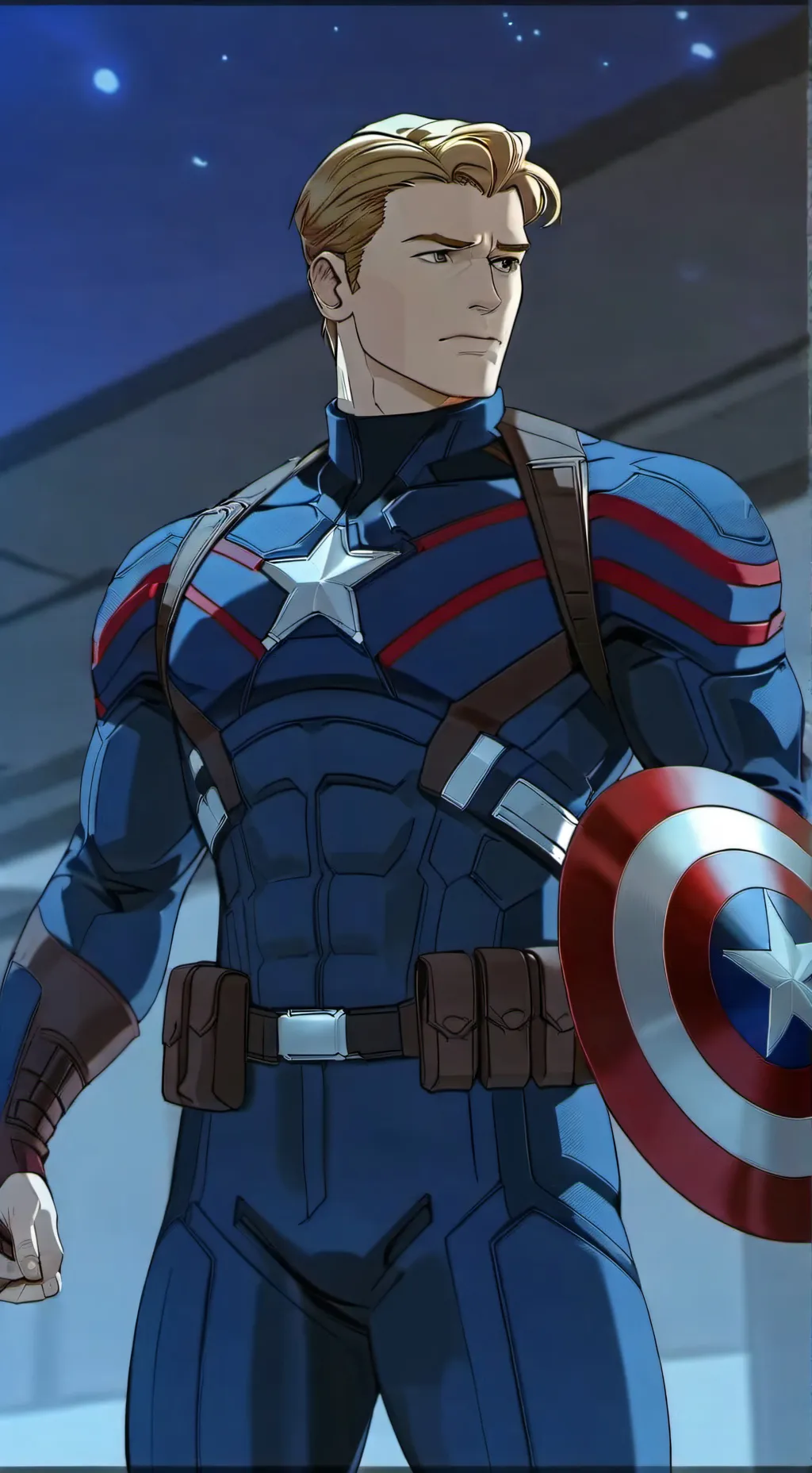 ai character: Captain America background