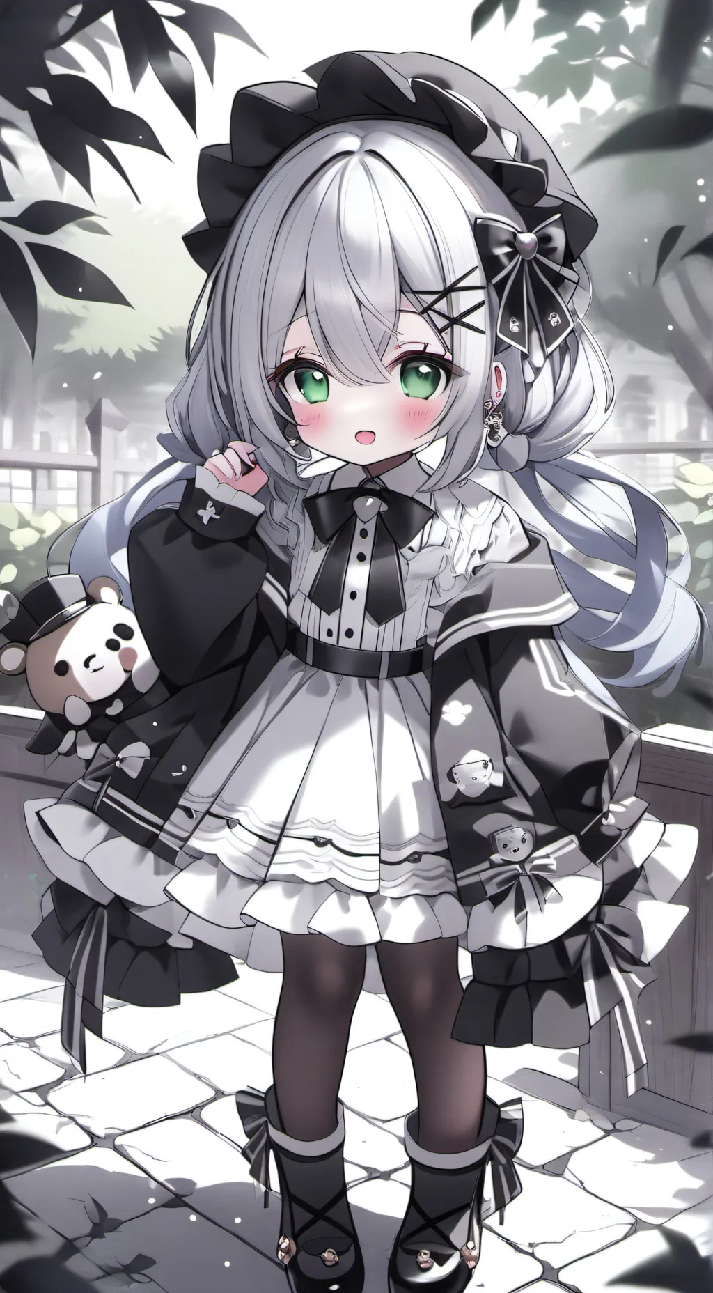 ai character: Bebe tierna  background