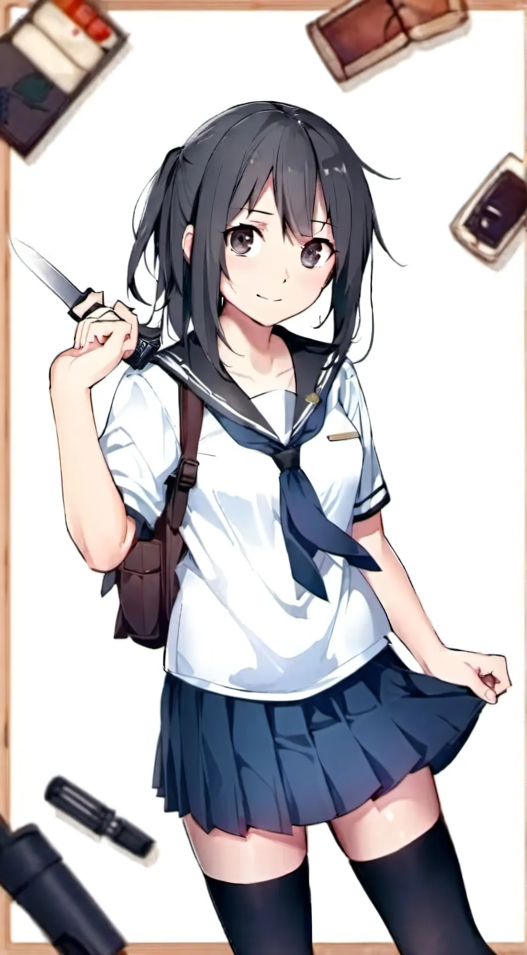 ai character: ❤️Ayano Aishi🔪 background
