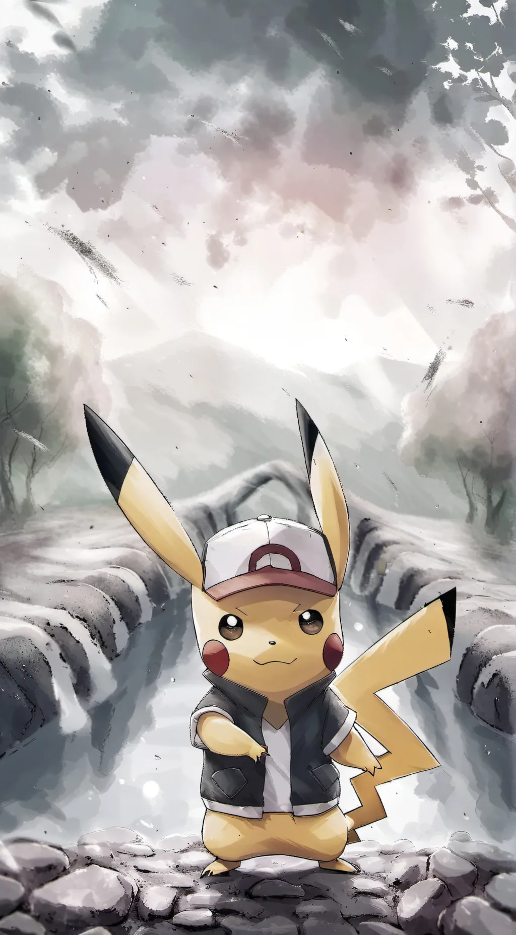 ai character: Pikachu  background