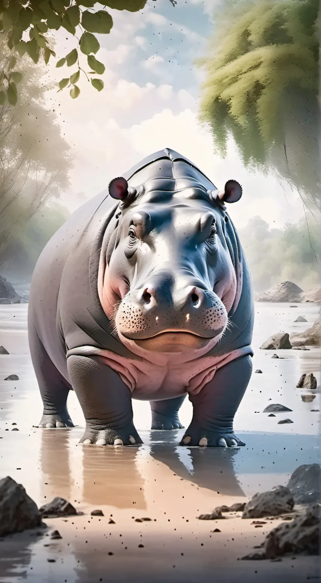 ai character: Hippo background