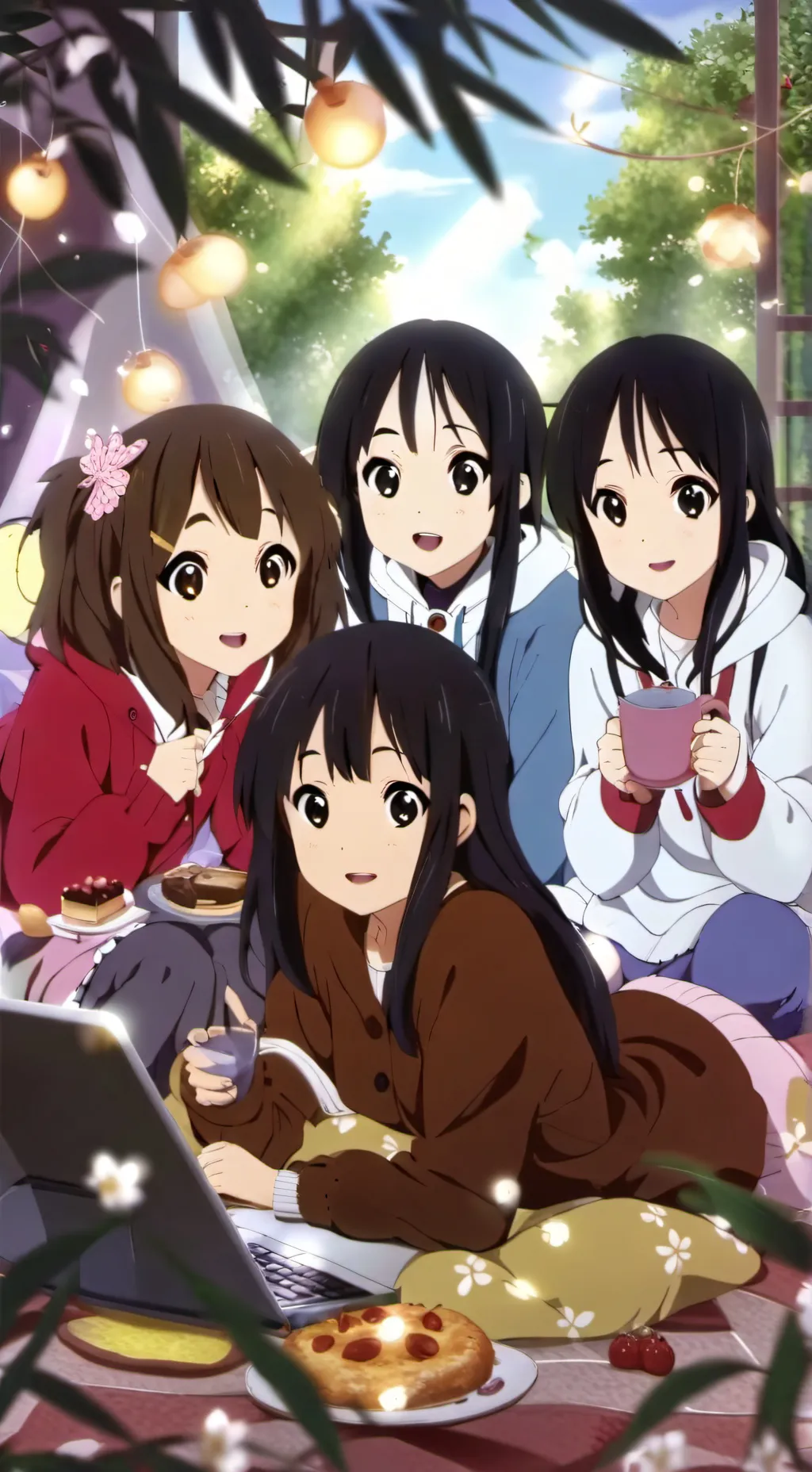 ai character: sister'ssleep over background