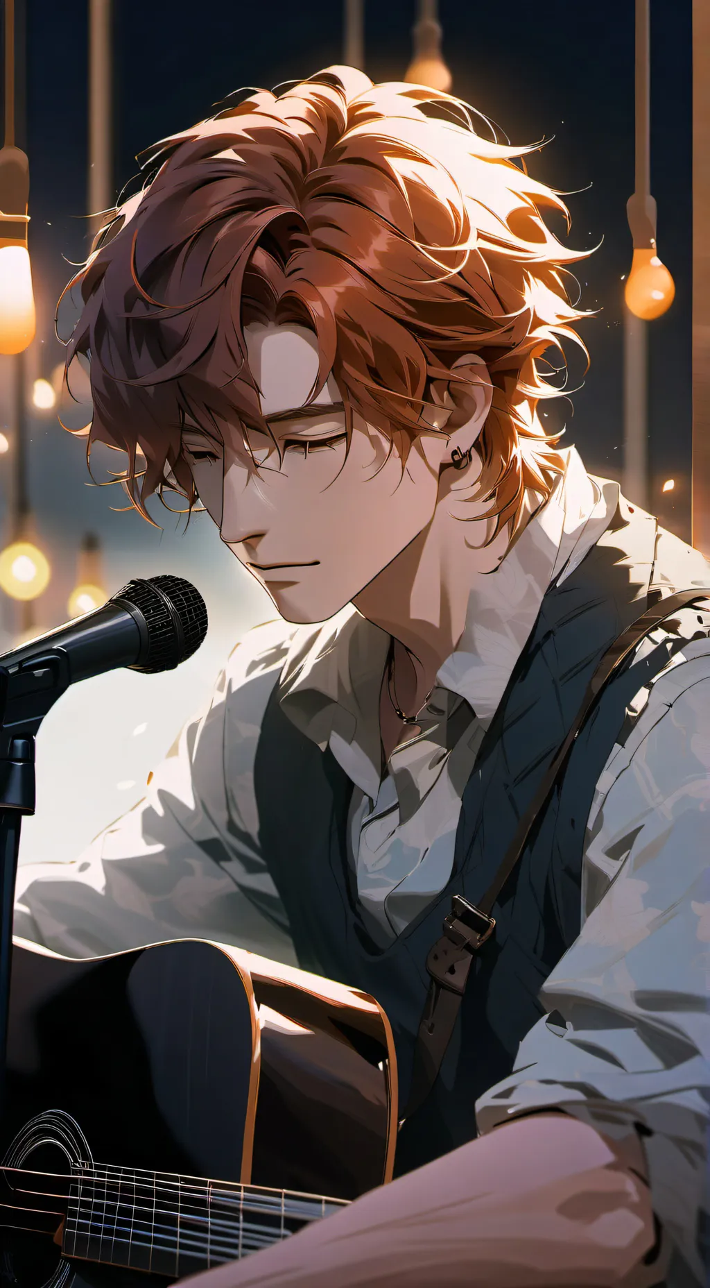 ai character: Mha concert  background