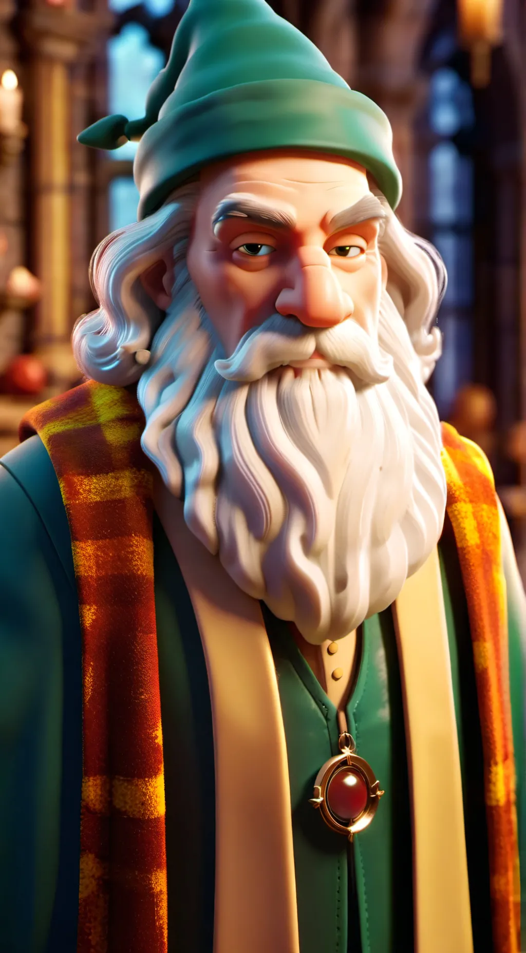 ai character: Dumbledore  background