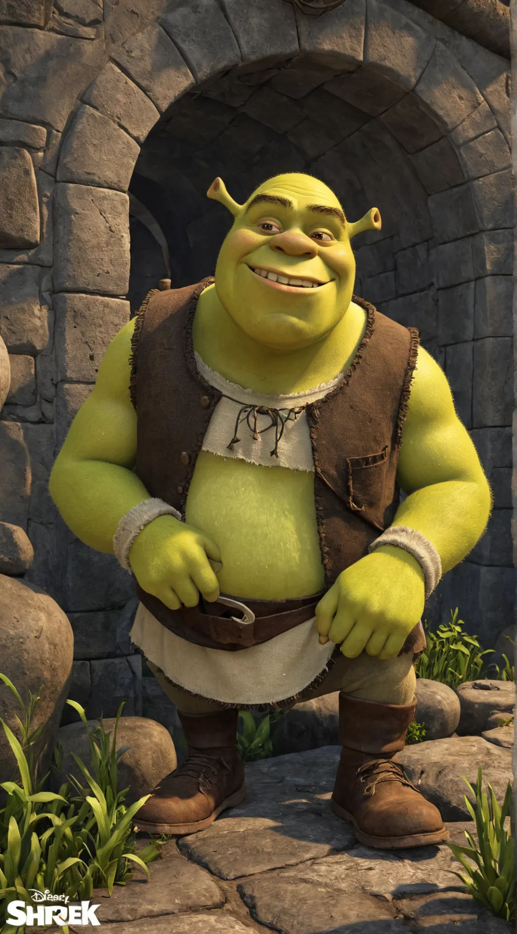 ai character: Shrek (china) background