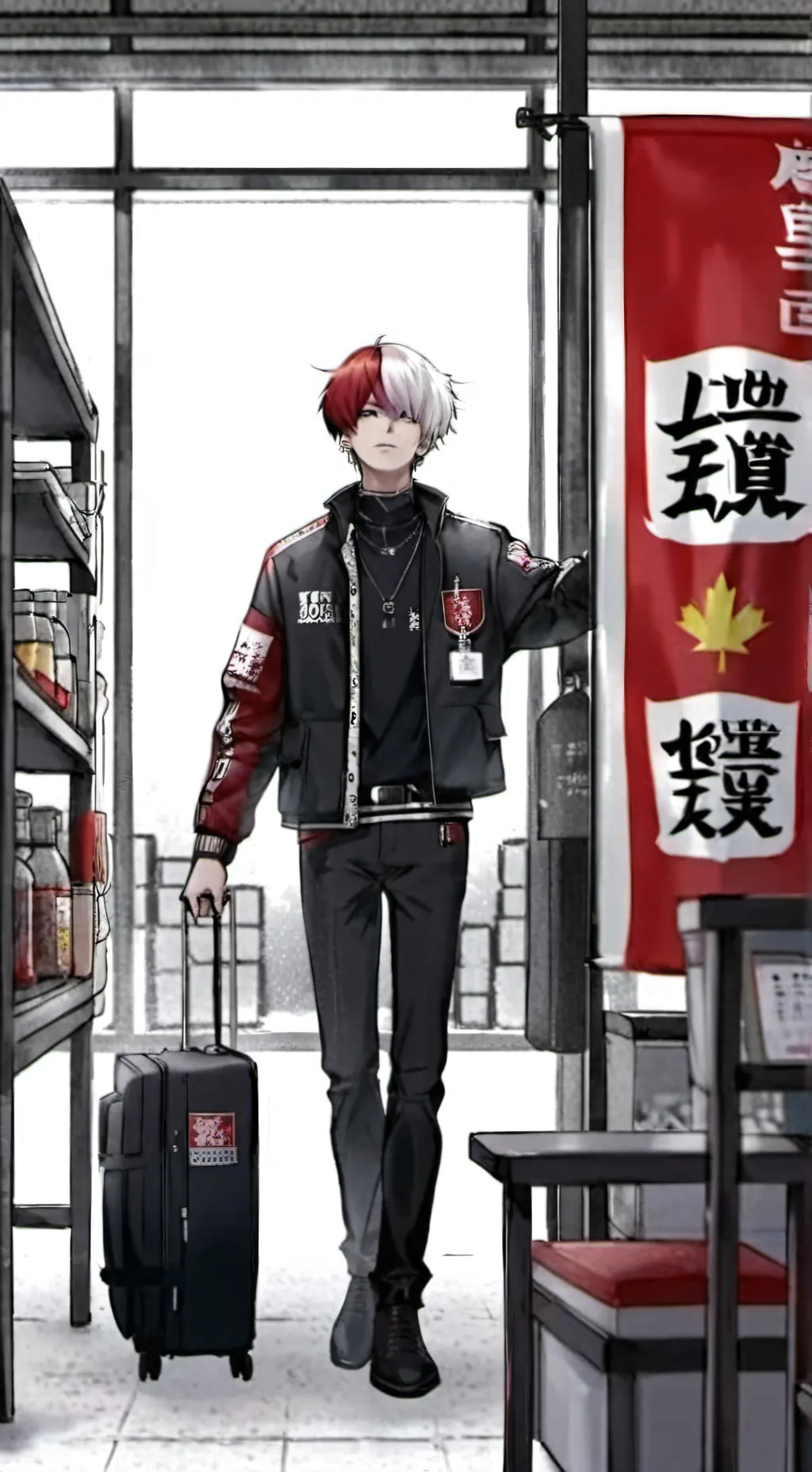 ai character: Shoto Todoroki background